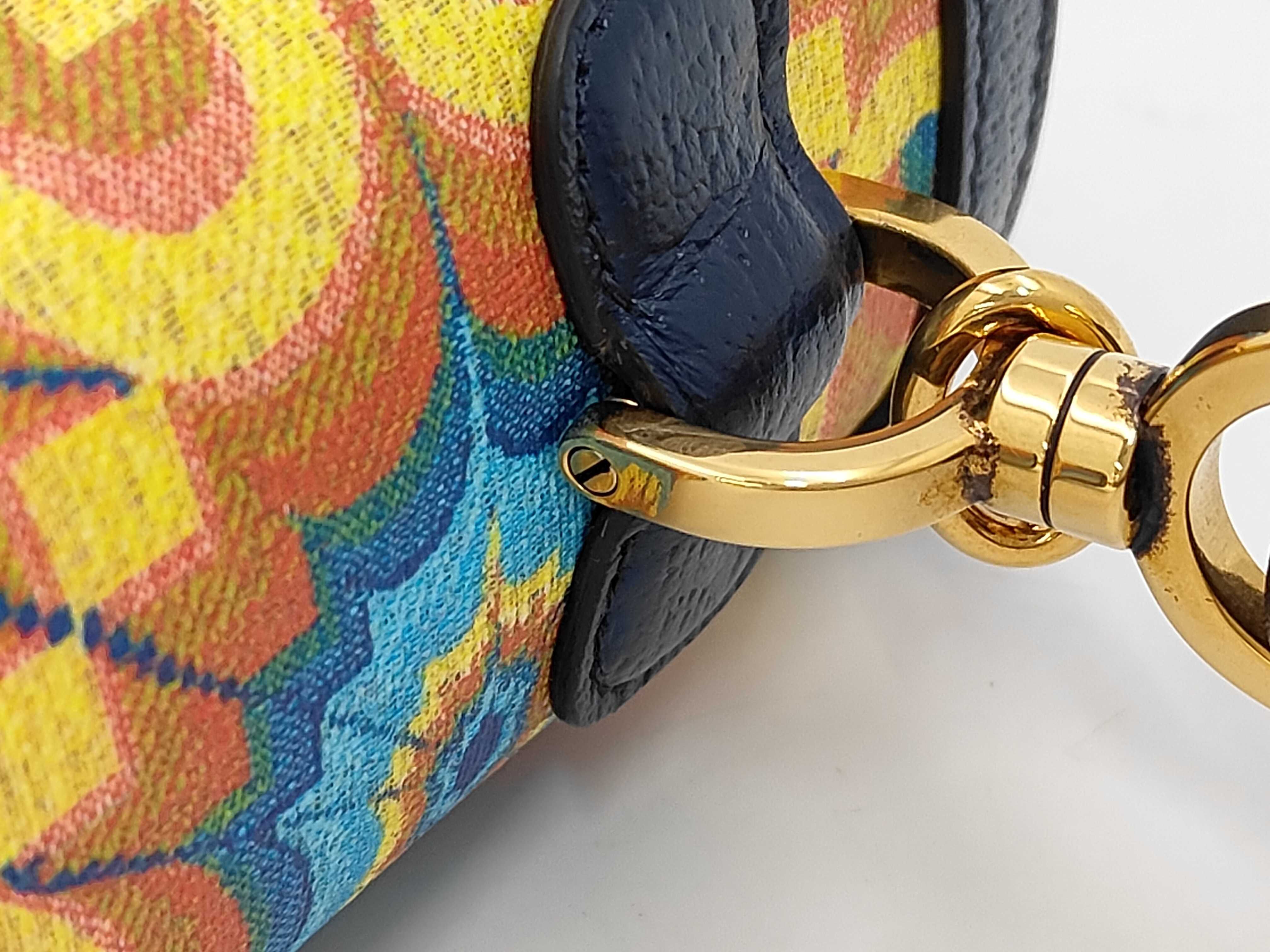 Bamboo 2-Way Handbag, 100th Anniversary Model, GG Kaleidoscope Blue Shoulder Bag — view 5