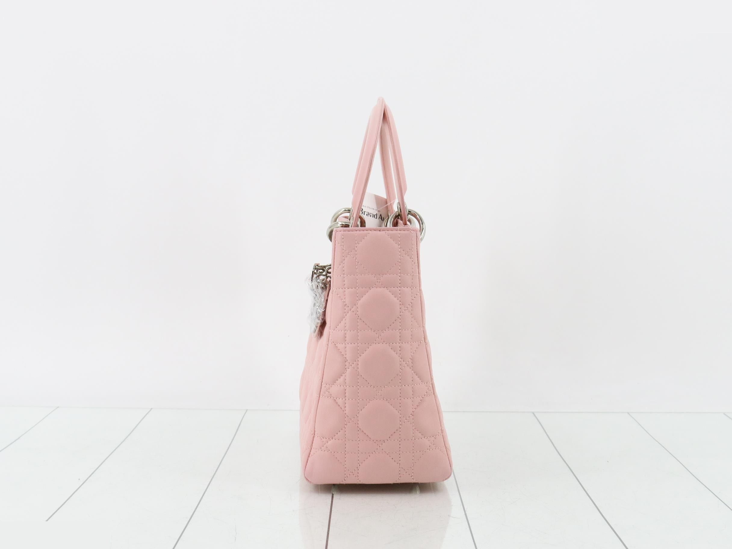 Lady Dior Cannage Lambskin 2-Way Handbag — view 3