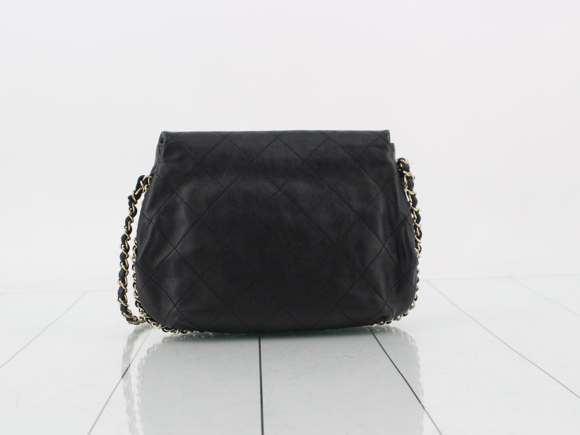 Matelassé Leather Chain Shoulder Bag — view 2