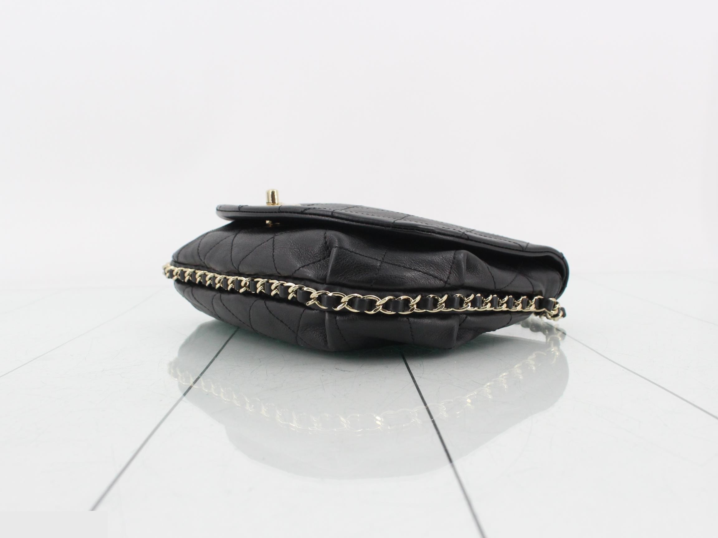 Matelassé Leather Chain Shoulder Bag — view 6
