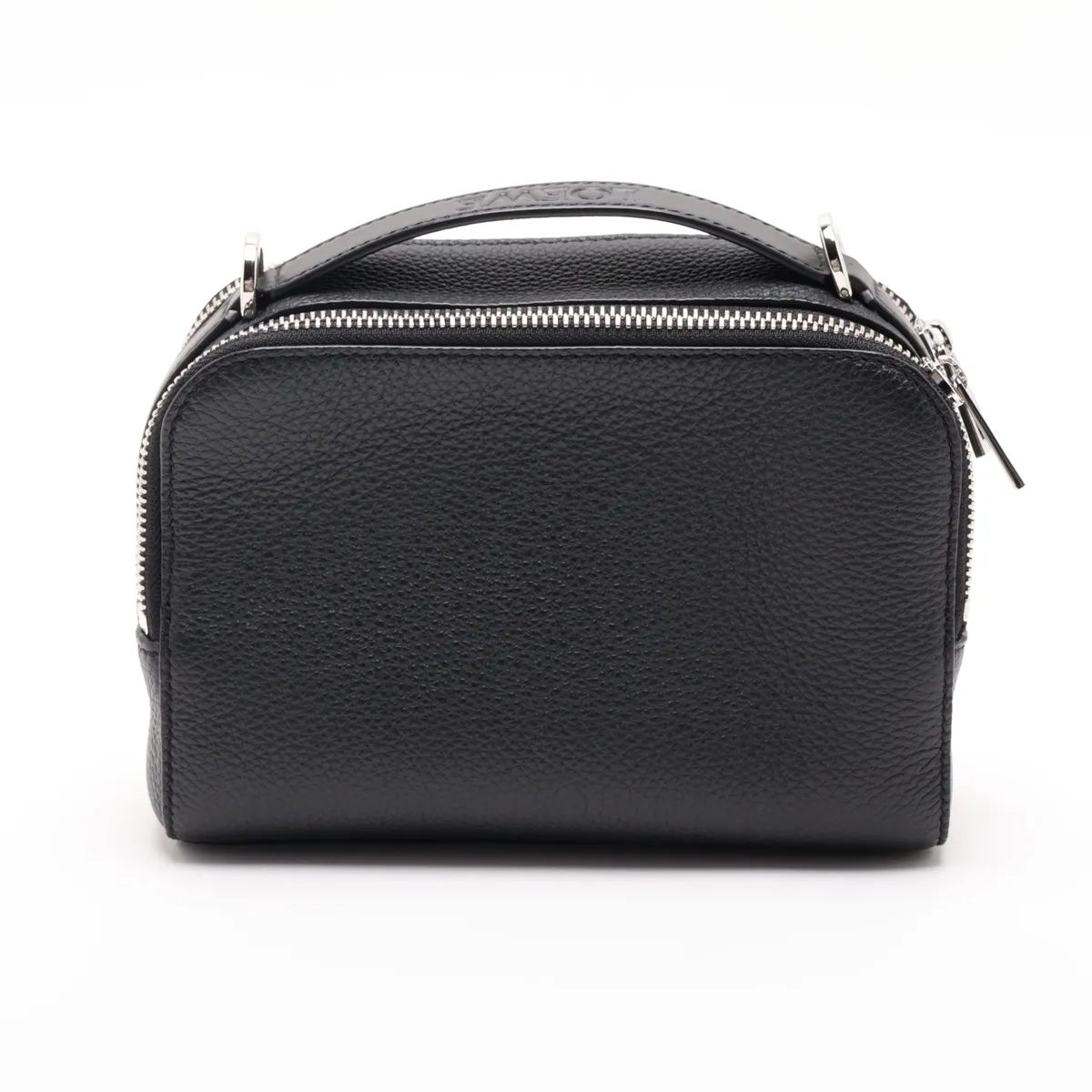 Crossbody Camera Bag Mini Leather Shoulder Bag Black — view 2