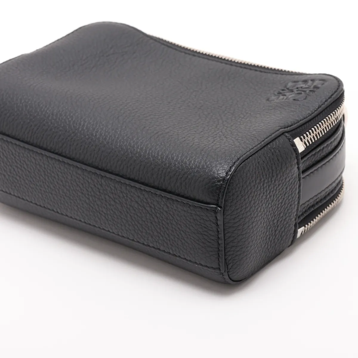 Crossbody Camera Bag Mini Leather Shoulder Bag Black — view 3