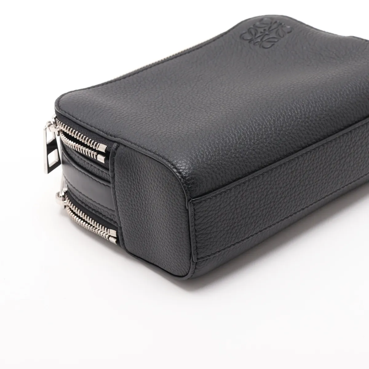 Crossbody Camera Bag Mini Leather Shoulder Bag Black — view 4