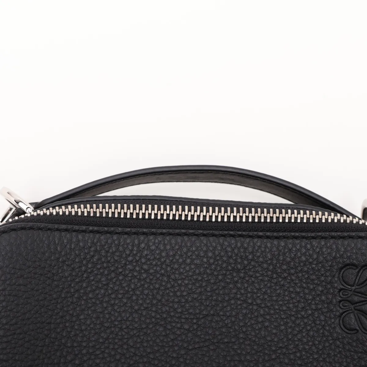 Crossbody Camera Bag Mini Leather Shoulder Bag Black — view 6