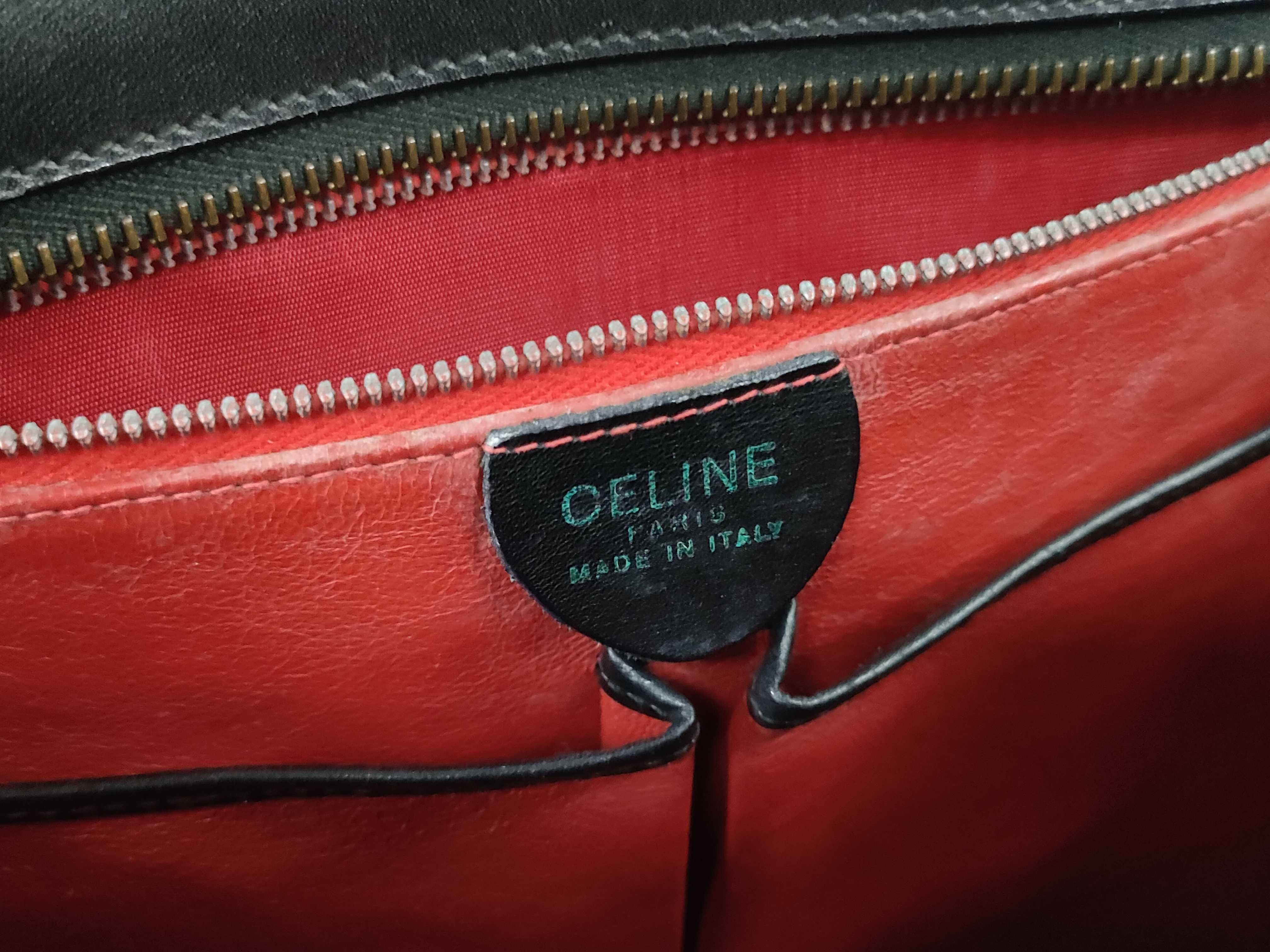 handbag, leather, black, Old Celine handbag — view 12