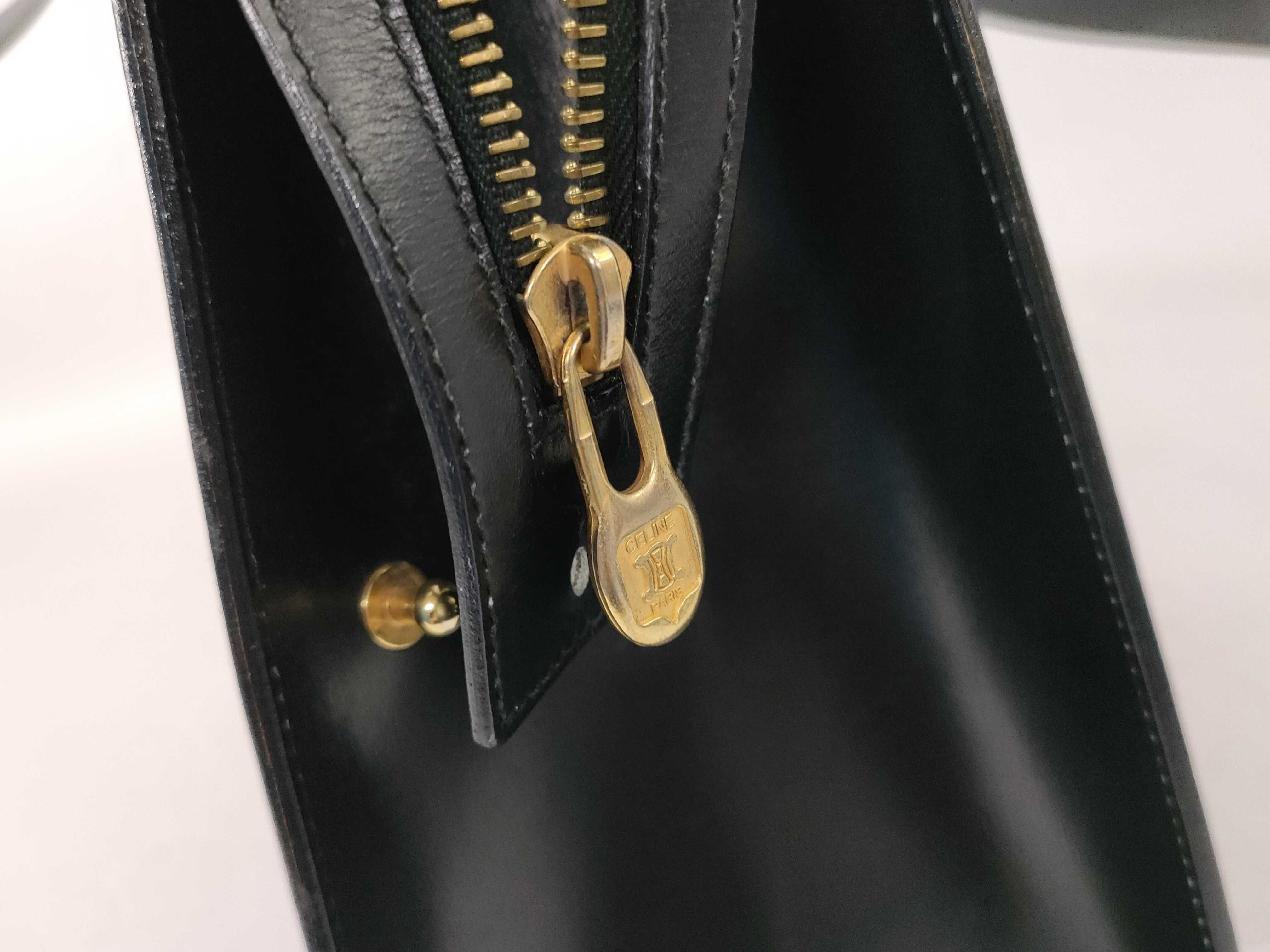 handbag, leather, black, Old Celine handbag — view 14