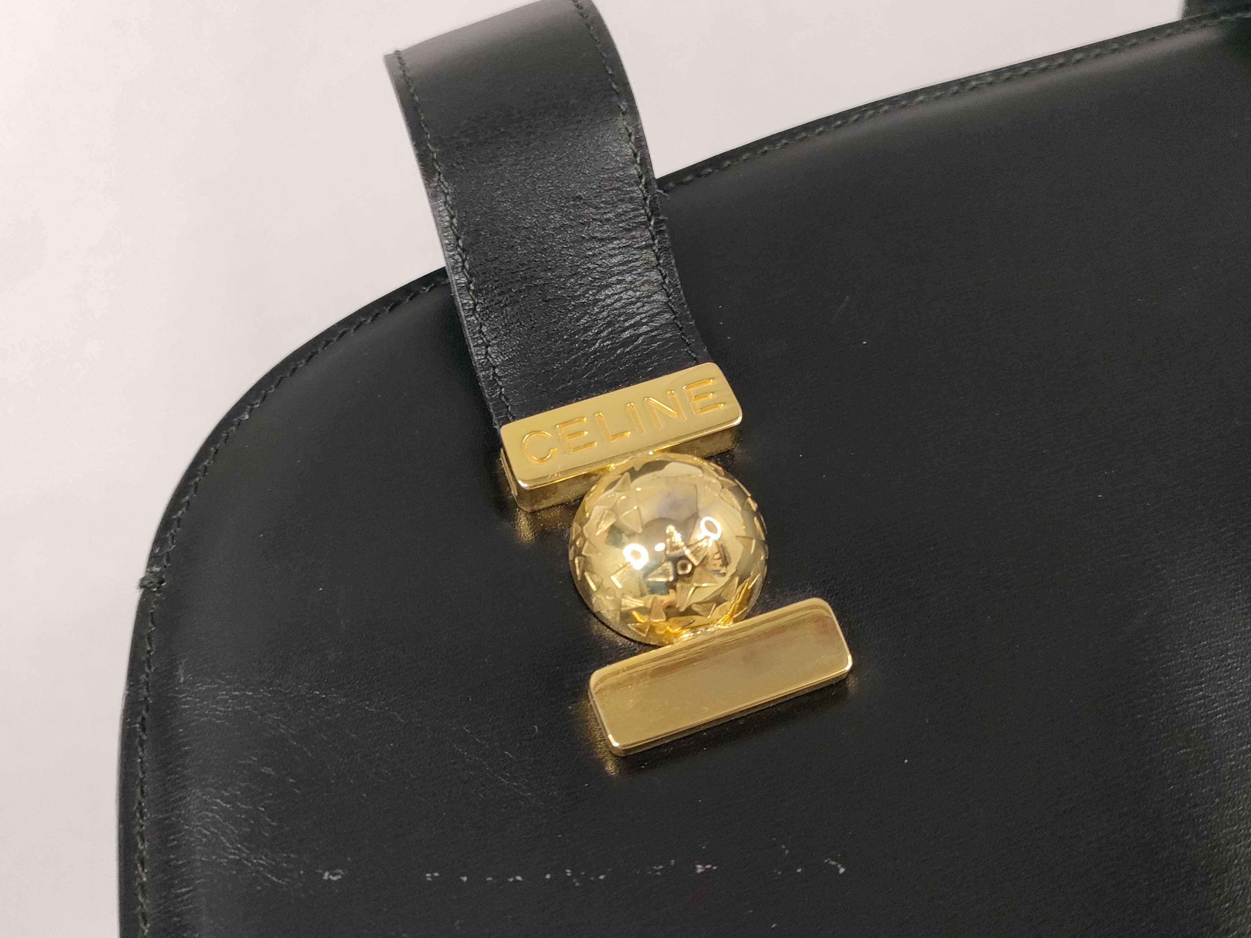 handbag, leather, black, Old Celine handbag — view 15