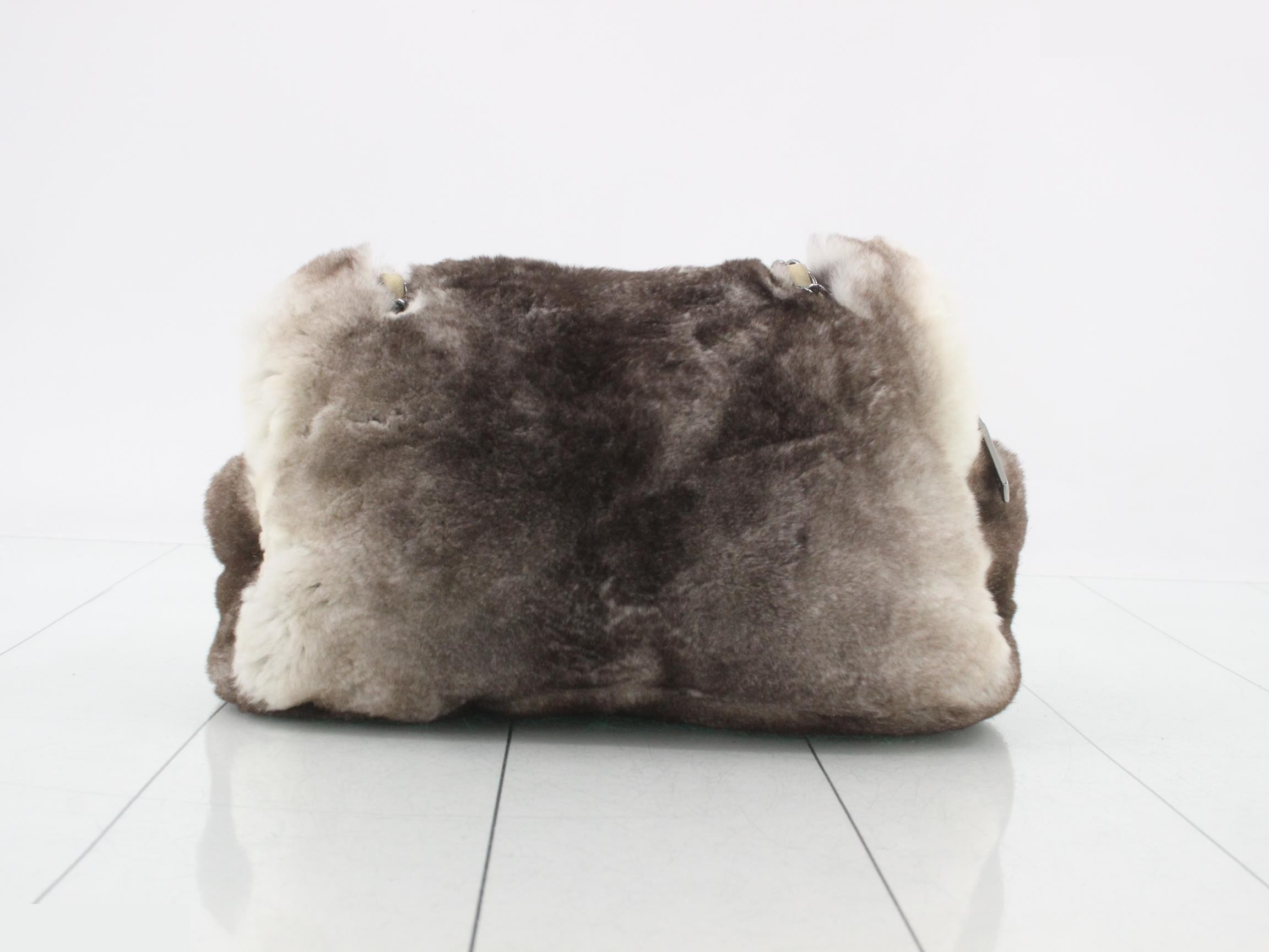 Coco Mark Shoulder Bag, Lapin, Gray — view 2