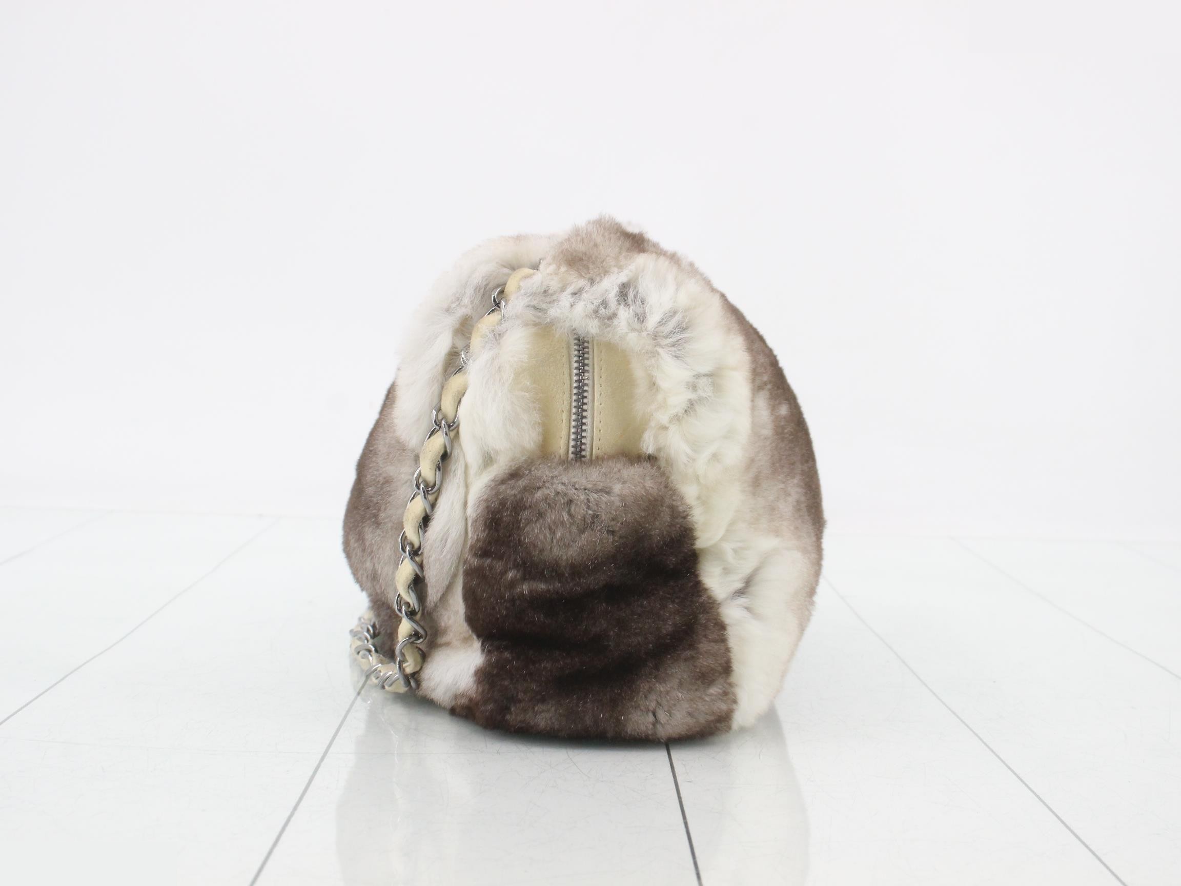 Coco Mark Shoulder Bag, Lapin, Gray — view 3