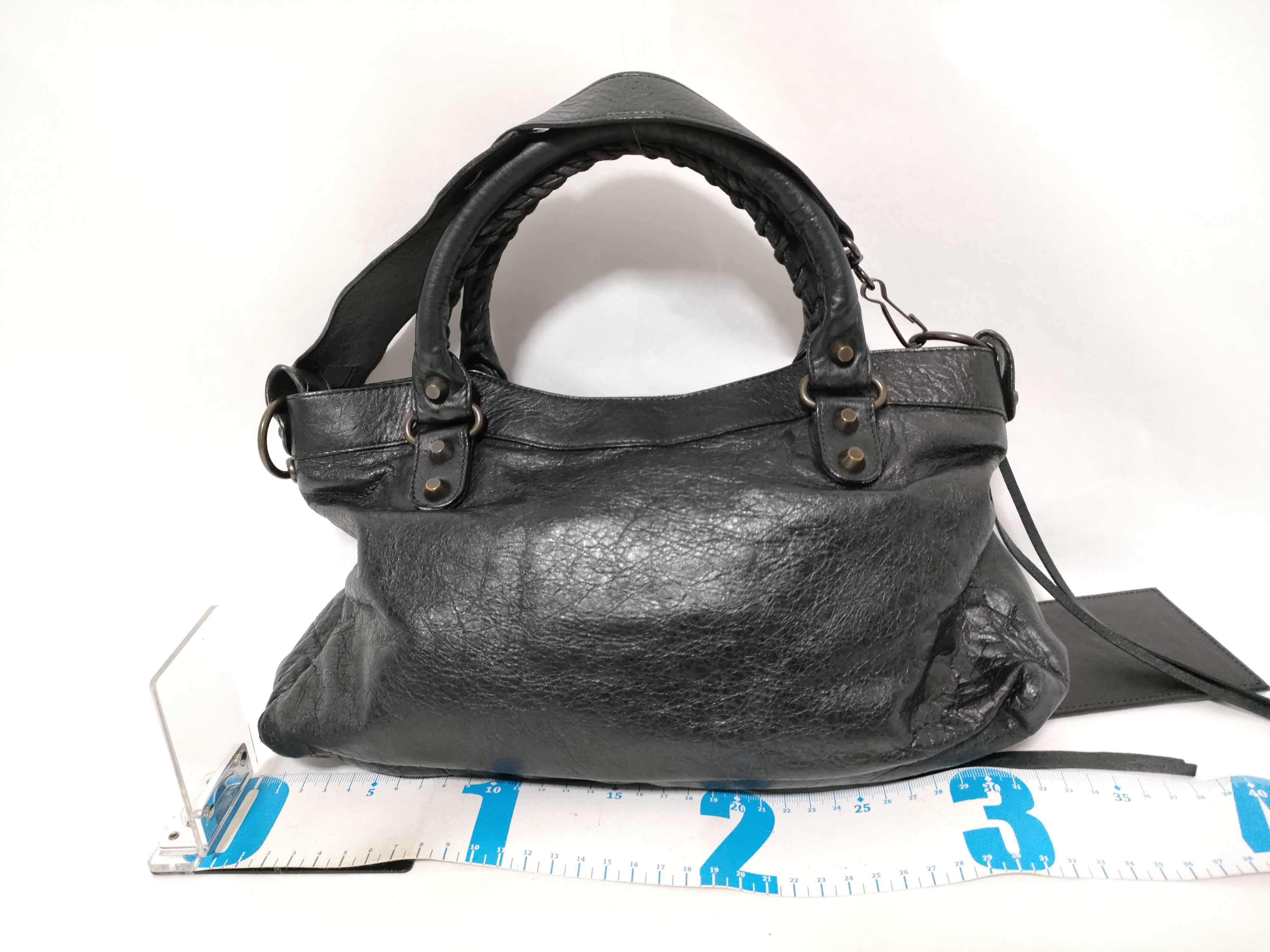 The City Bag, Balenciaga handbag, 4565 103208, black, with dust bag. — view 2