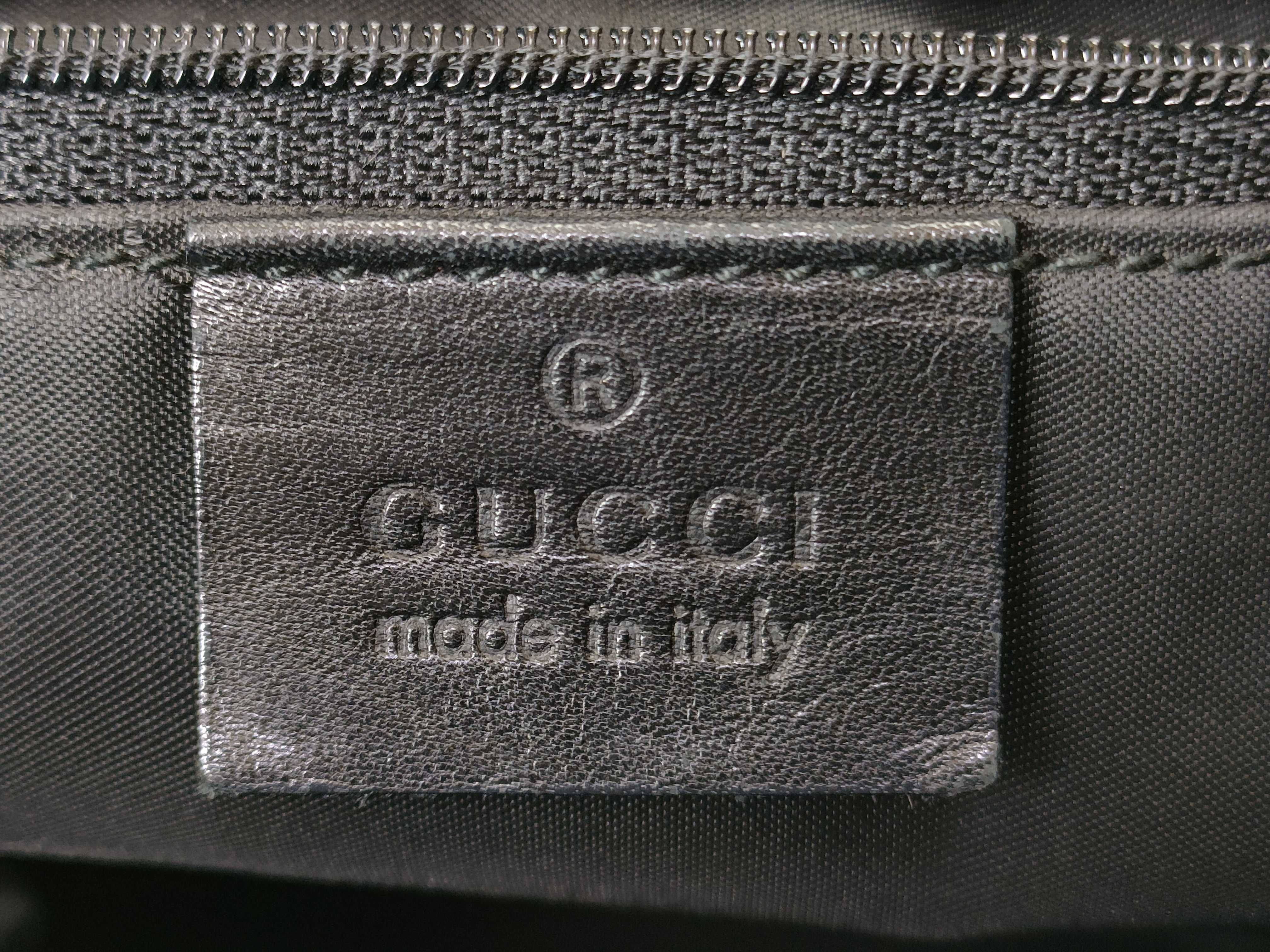 Jackie Backpack, GG pattern, Nylon and Leather, Black. — view 14