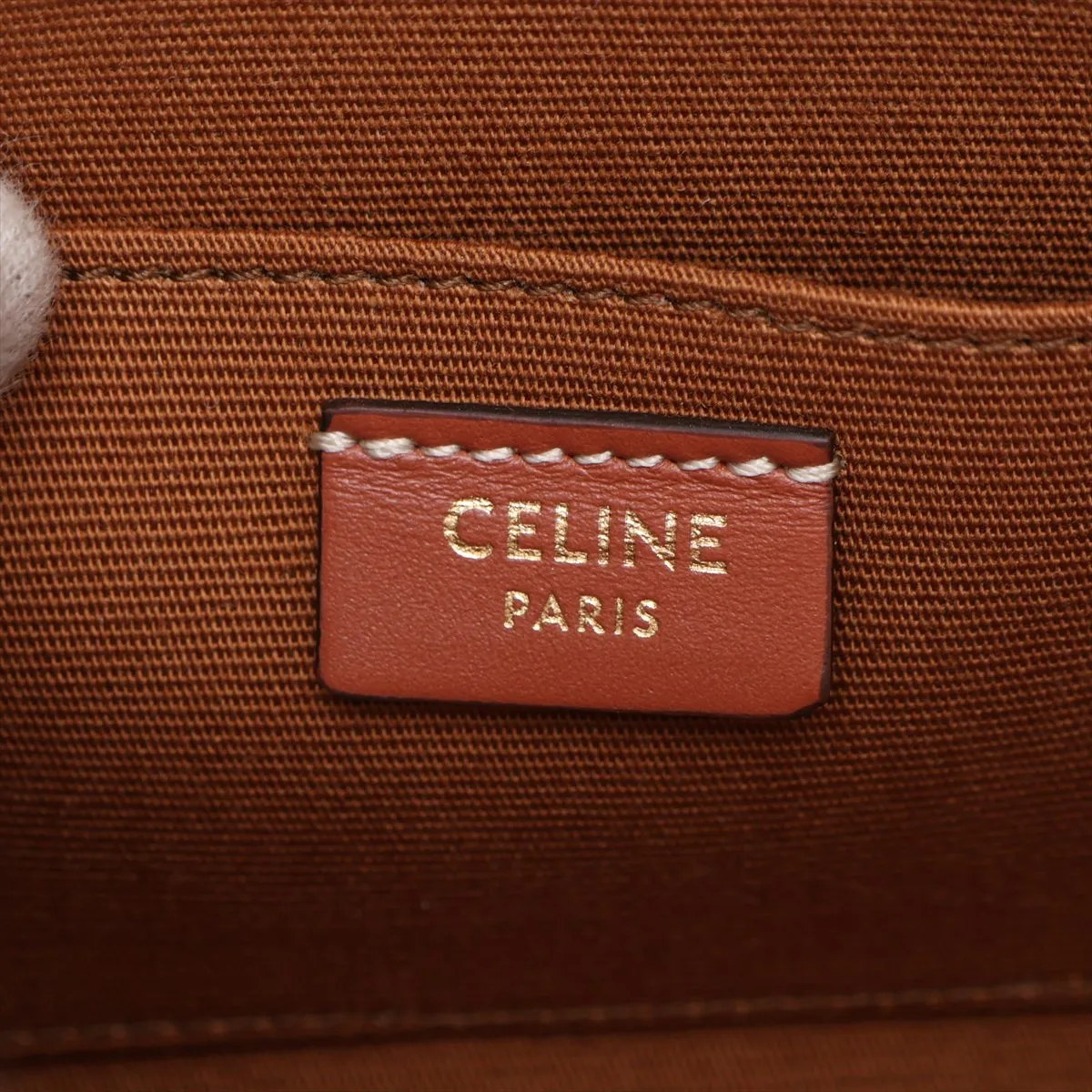 Cuile Triomphe Mini Camera PVC x Leather Shoulder Bag, Brown — view 9