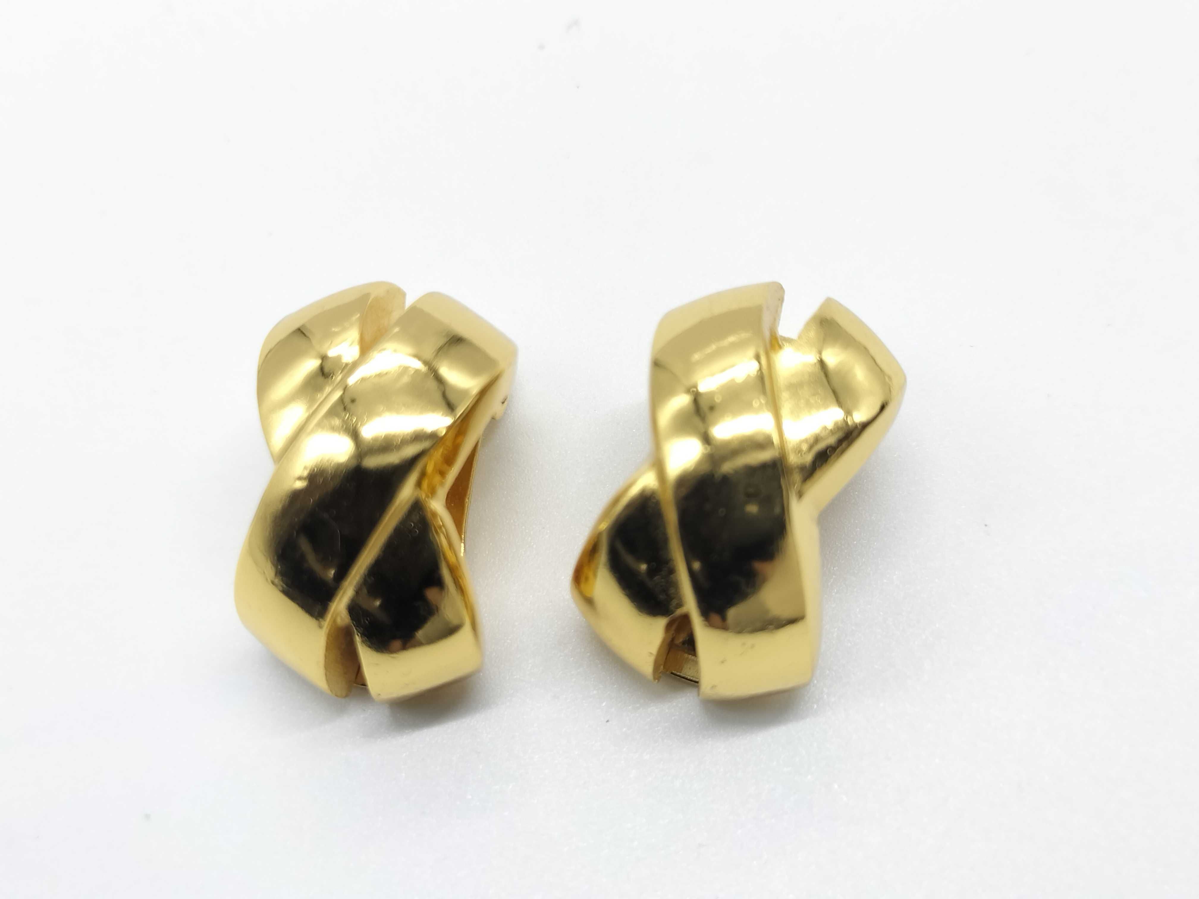 Christian gold cross design earrings