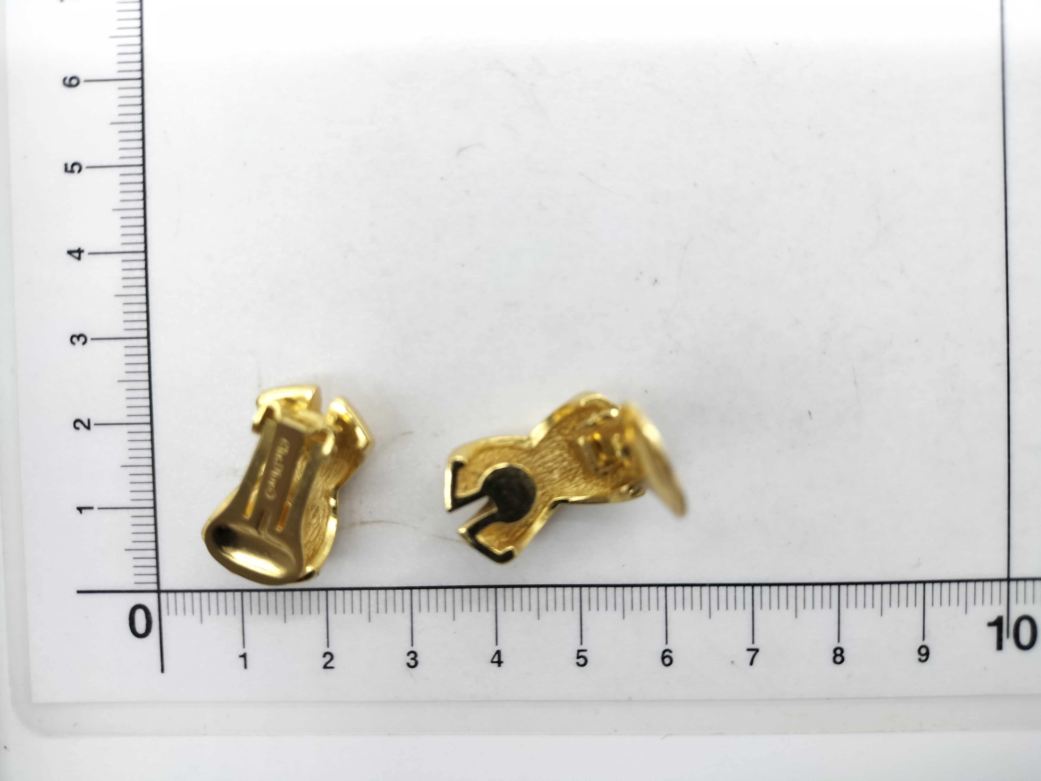 Christian gold cross design earrings — view 6
