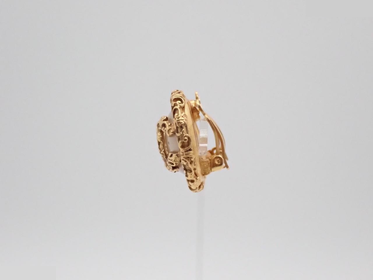 Coco Mark Gold Earrings — view 3