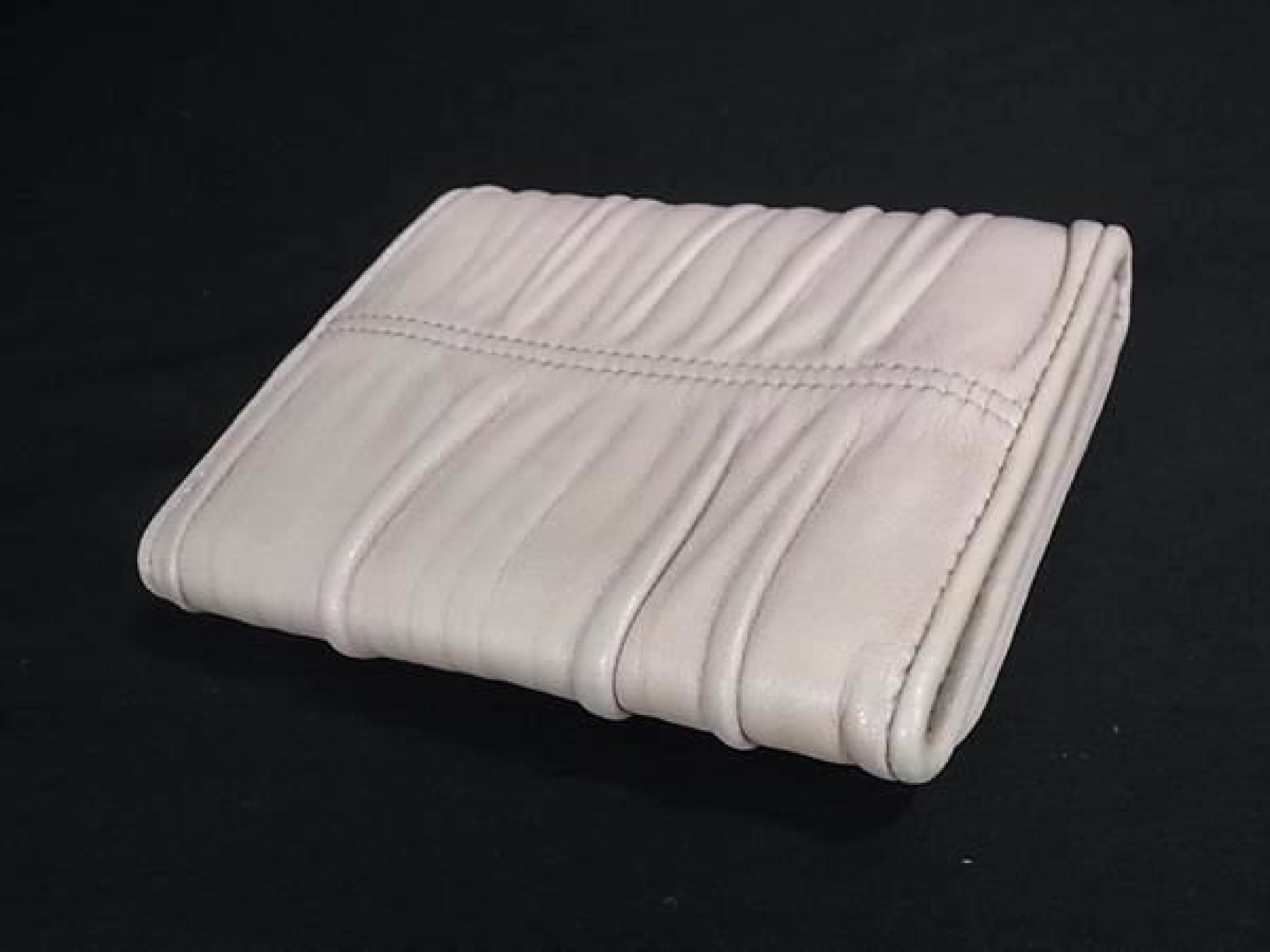 Leather Tri-fold Wallet, Billfold, Coin Purse, Card Slots, Women's, Beige, HB3761 — view 2