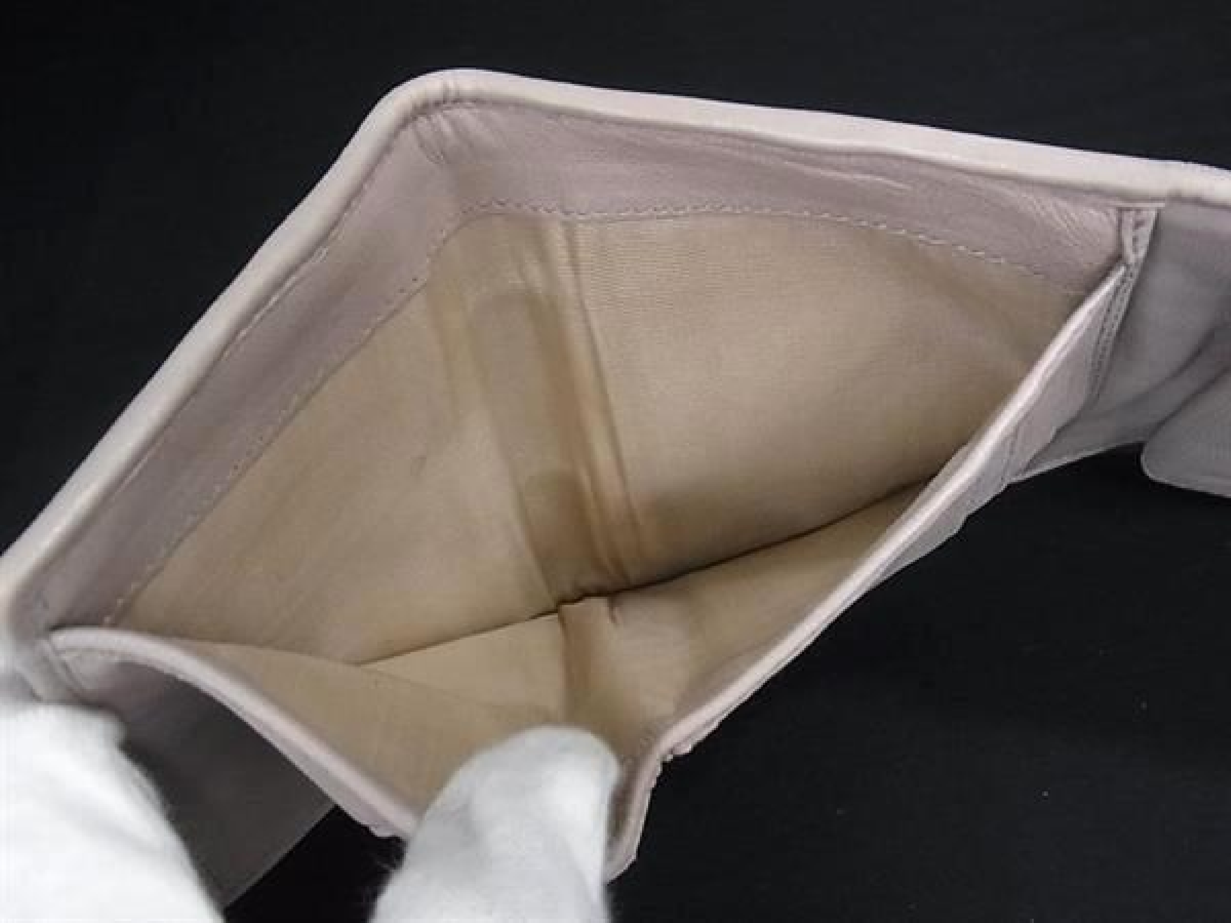 Leather Tri-fold Wallet, Billfold, Coin Purse, Card Slots, Women's, Beige, HB3761 — view 5