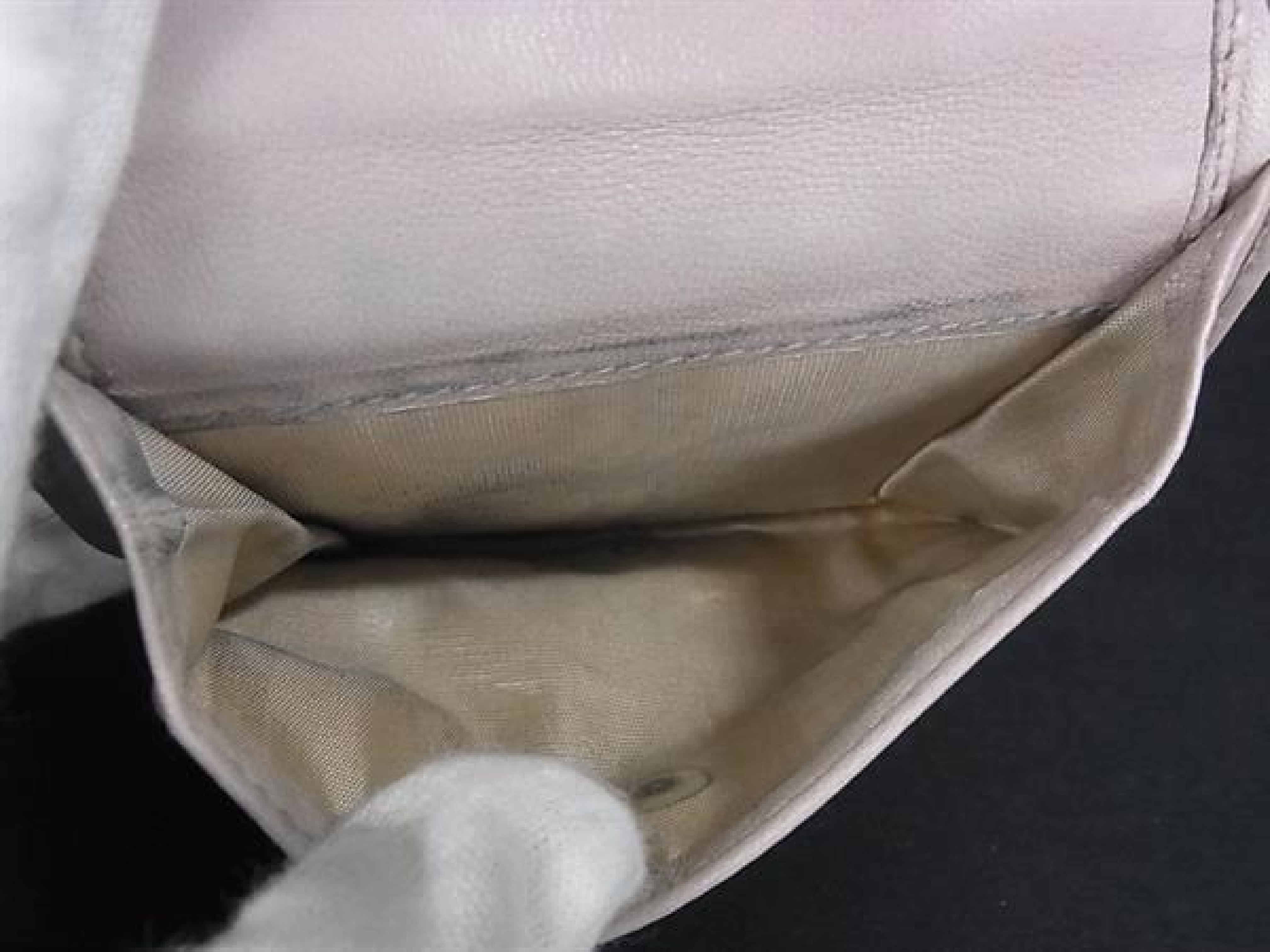 Leather Tri-fold Wallet, Billfold, Coin Purse, Card Slots, Women's, Beige, HB3761 — view 6