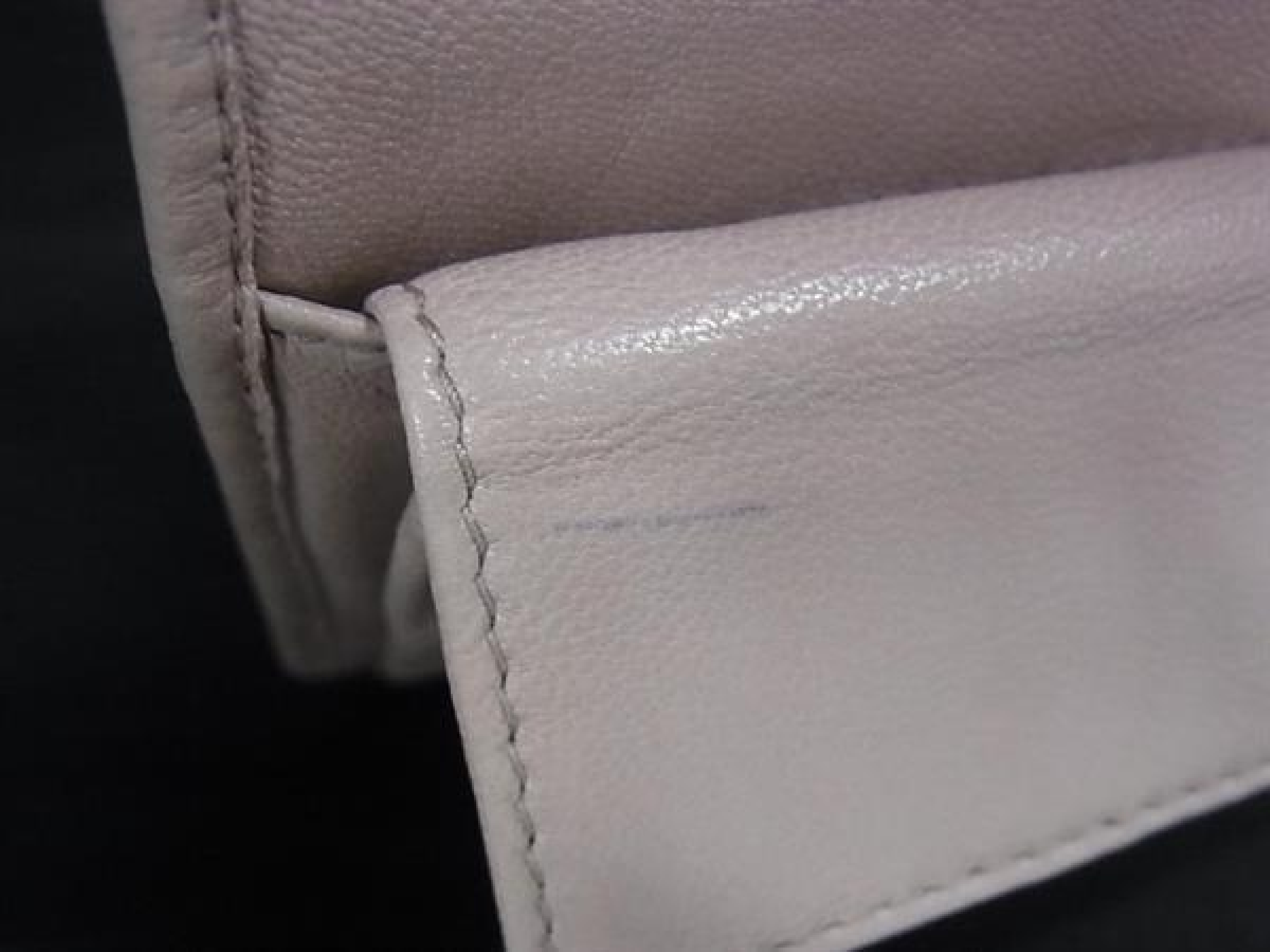 Leather Tri-fold Wallet, Billfold, Coin Purse, Card Slots, Women's, Beige, HB3761 — view 8