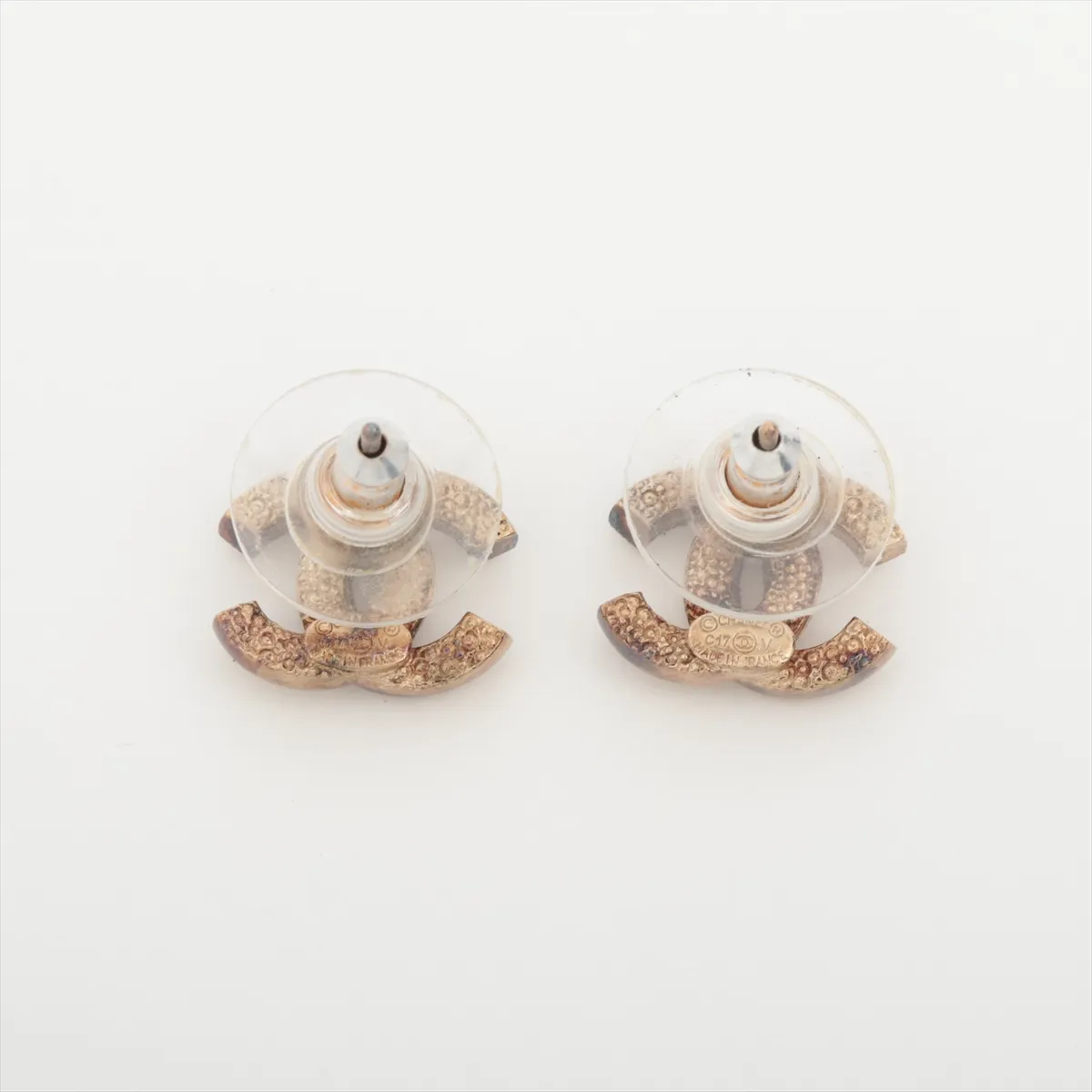Cocomark C17V Earrings (for both ears) GP x Rhinestone Gold — view 2