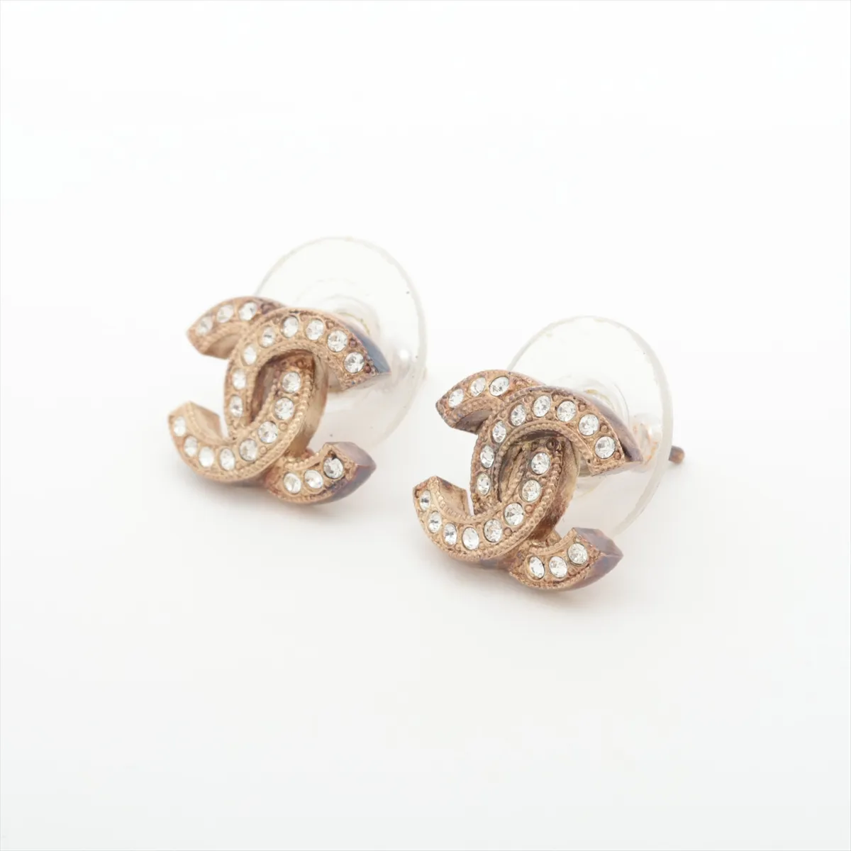 Cocomark C17V Earrings (for both ears) GP x Rhinestone Gold — view 3