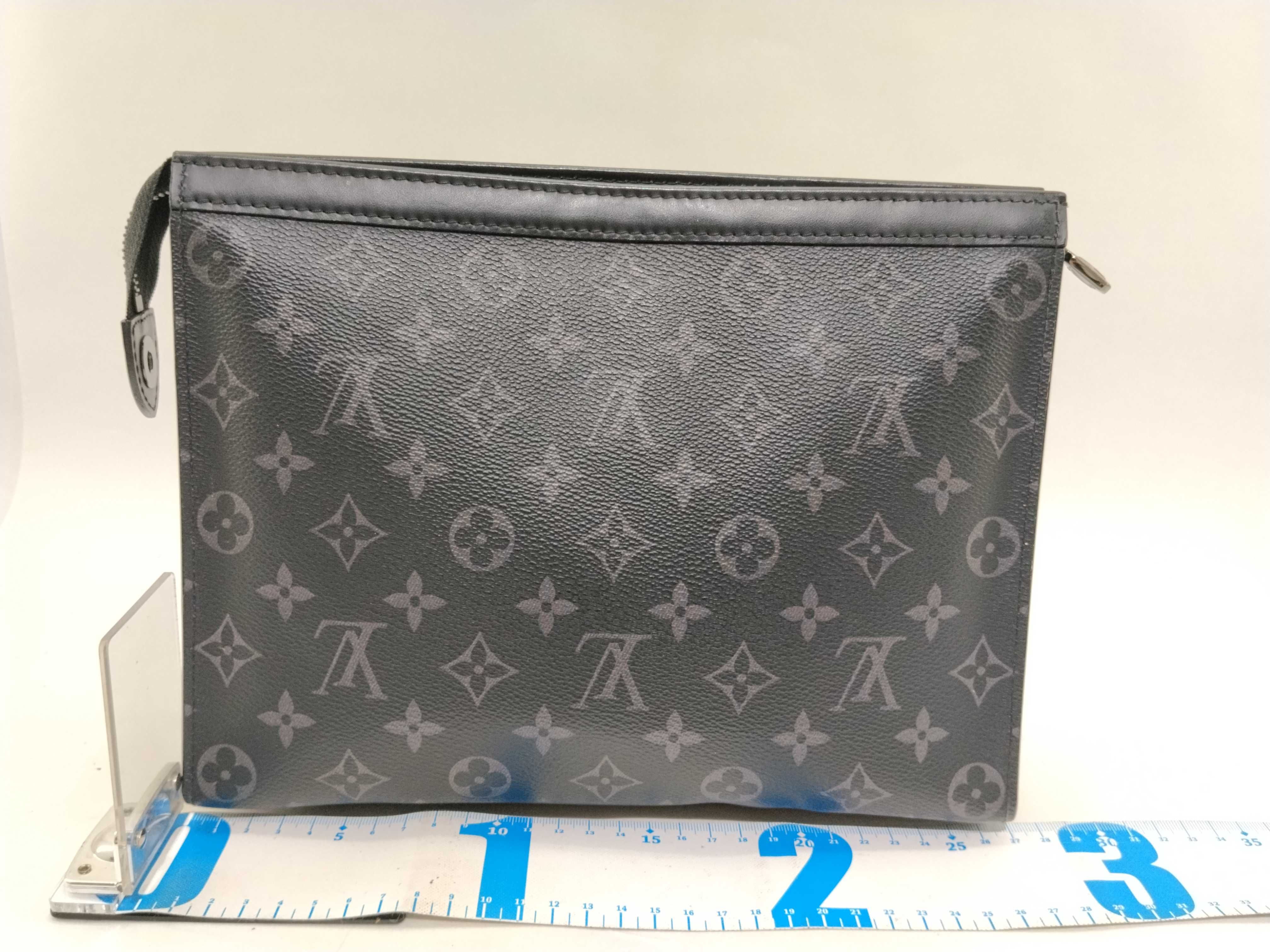 FR- Monogram Eclipse Pochette VOYAGE MM M61692 TA2250 Black Pouch — view 2