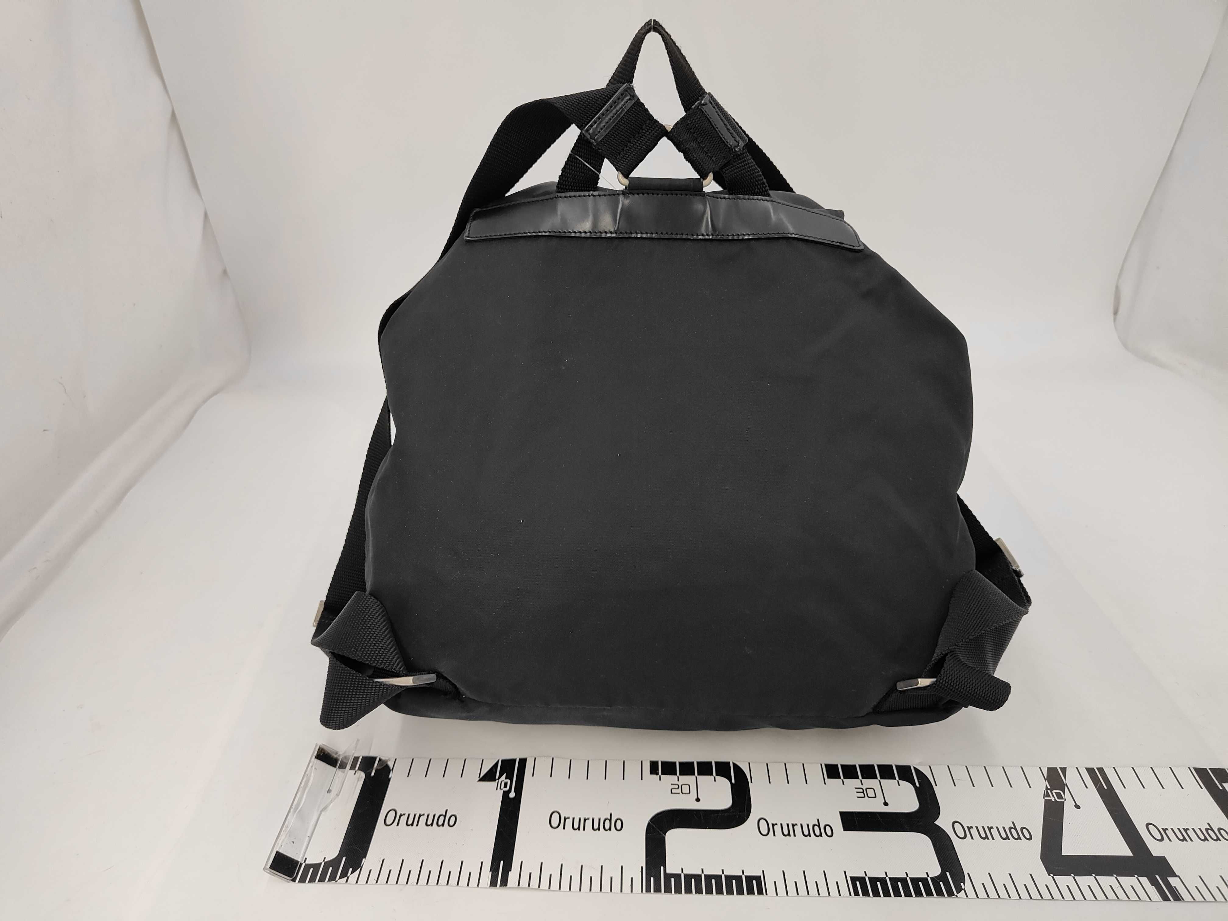 nylon backpack, black rucksack — view 2