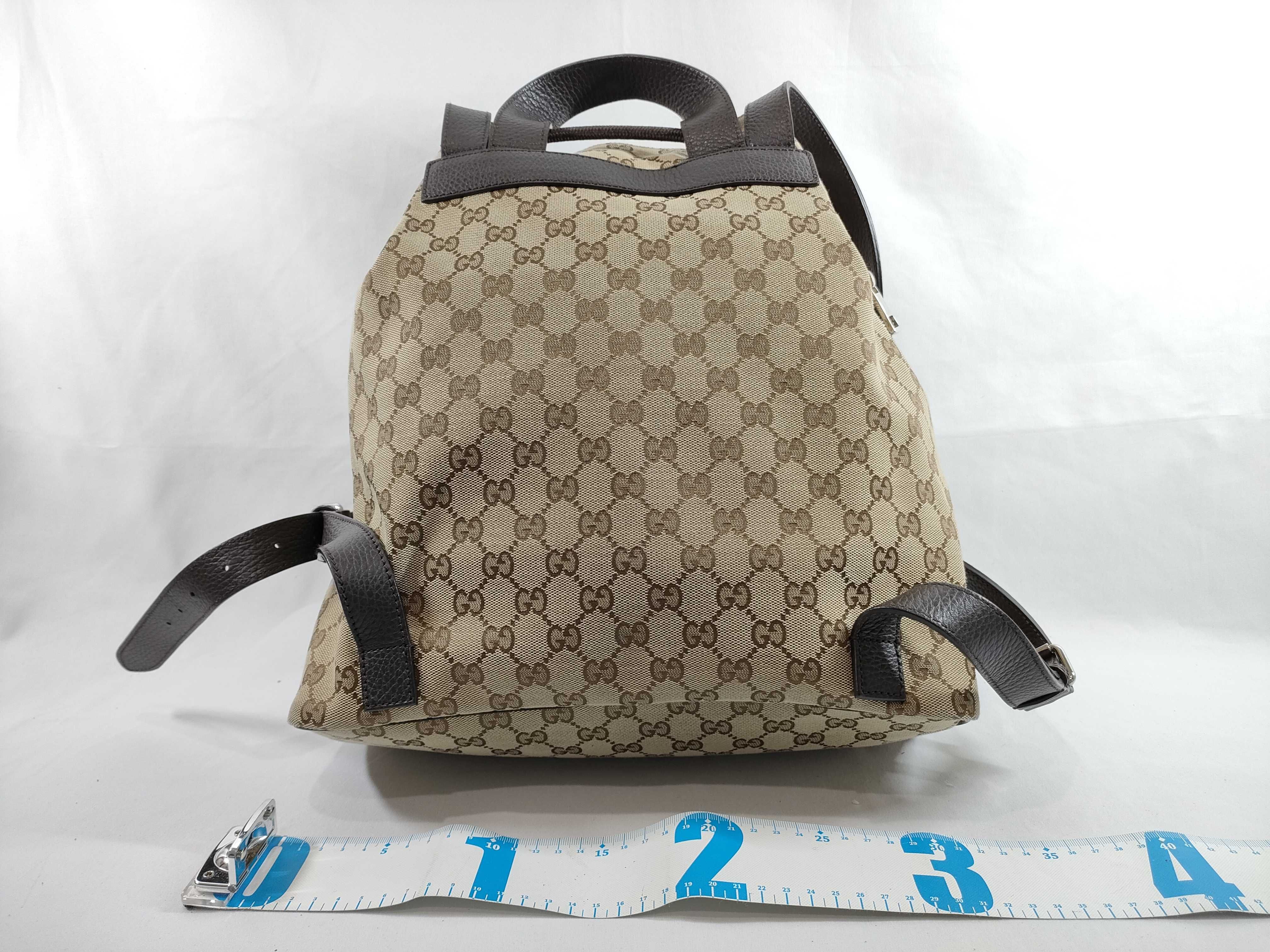 GG Canvas ID- GG canvas x Cow Skin Backpack Beige x brown 449175 outlets backpack — view 2
