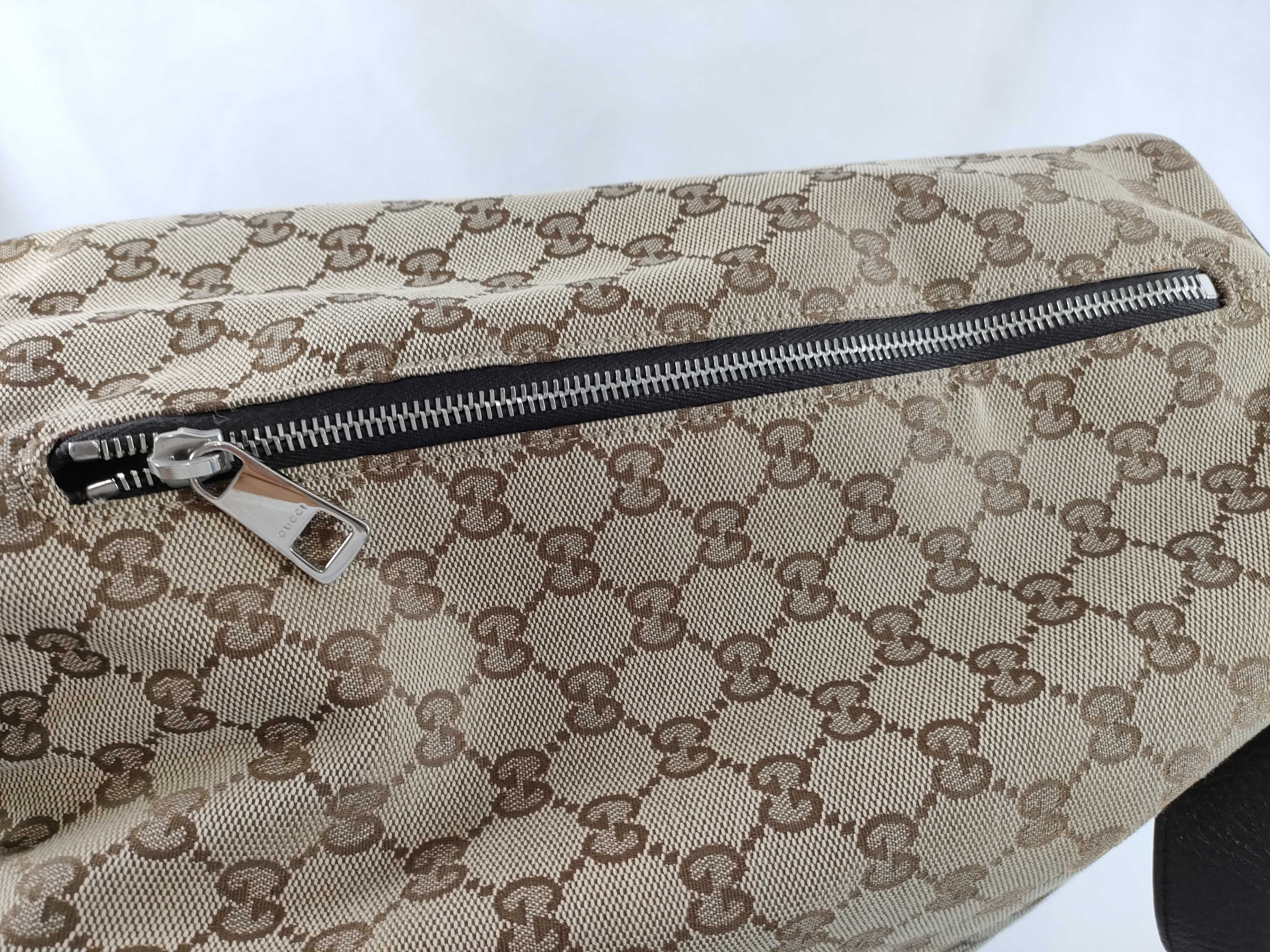 GG Canvas ID- GG canvas x Cow Skin Backpack Beige x brown 449175 outlets backpack — view 12