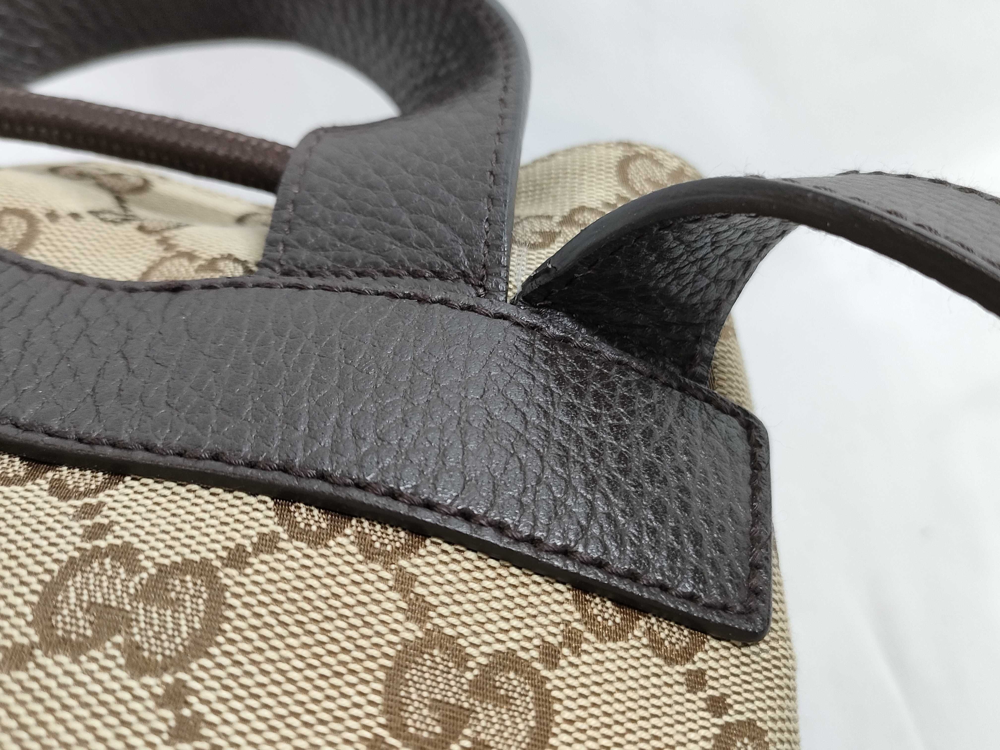 GG Canvas ID- GG canvas x Cow Skin Backpack Beige x brown 449175 outlets backpack — view 5