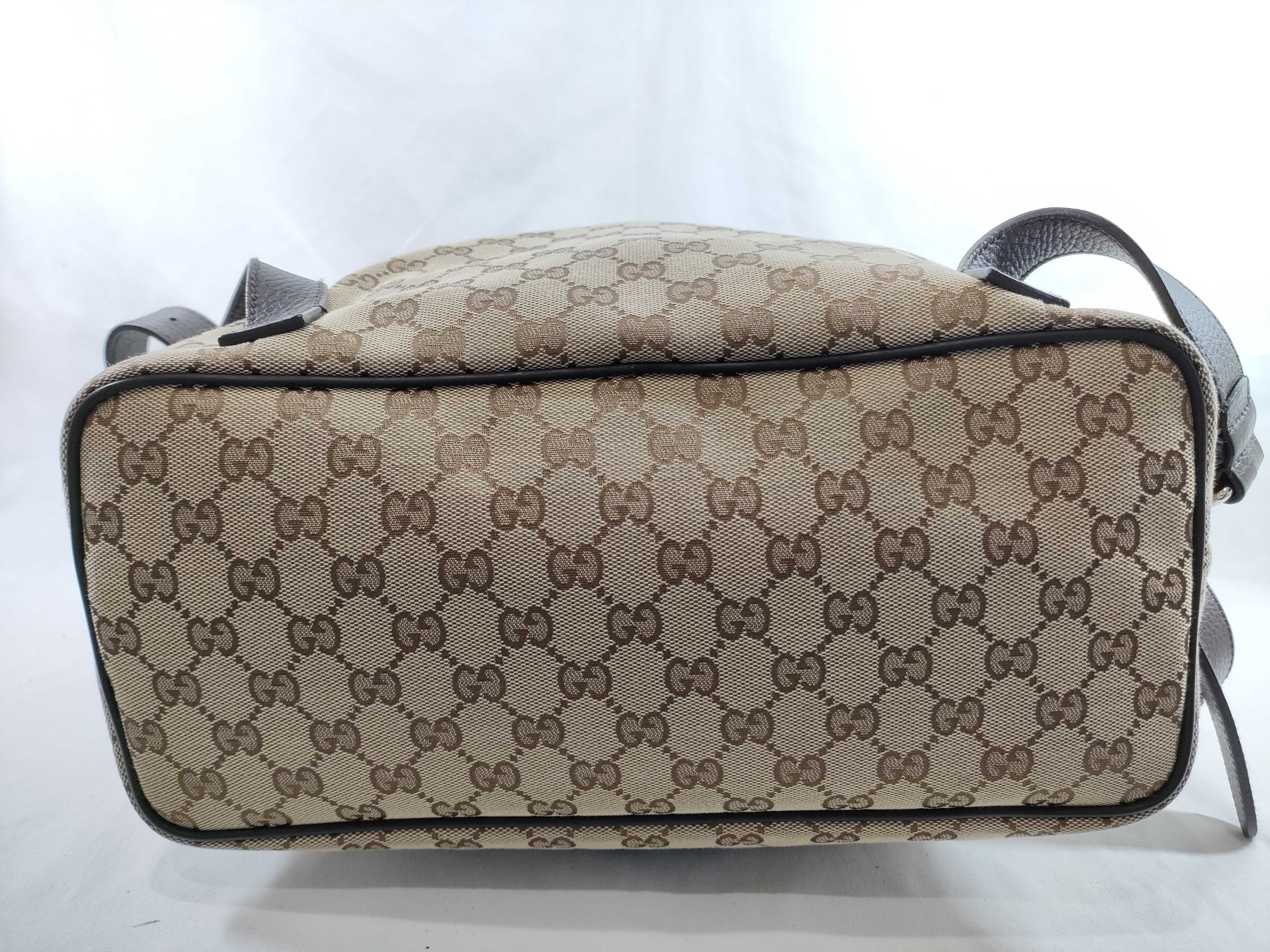 GG Canvas ID- GG canvas x Cow Skin Backpack Beige x brown 449175 outlets backpack — view 7
