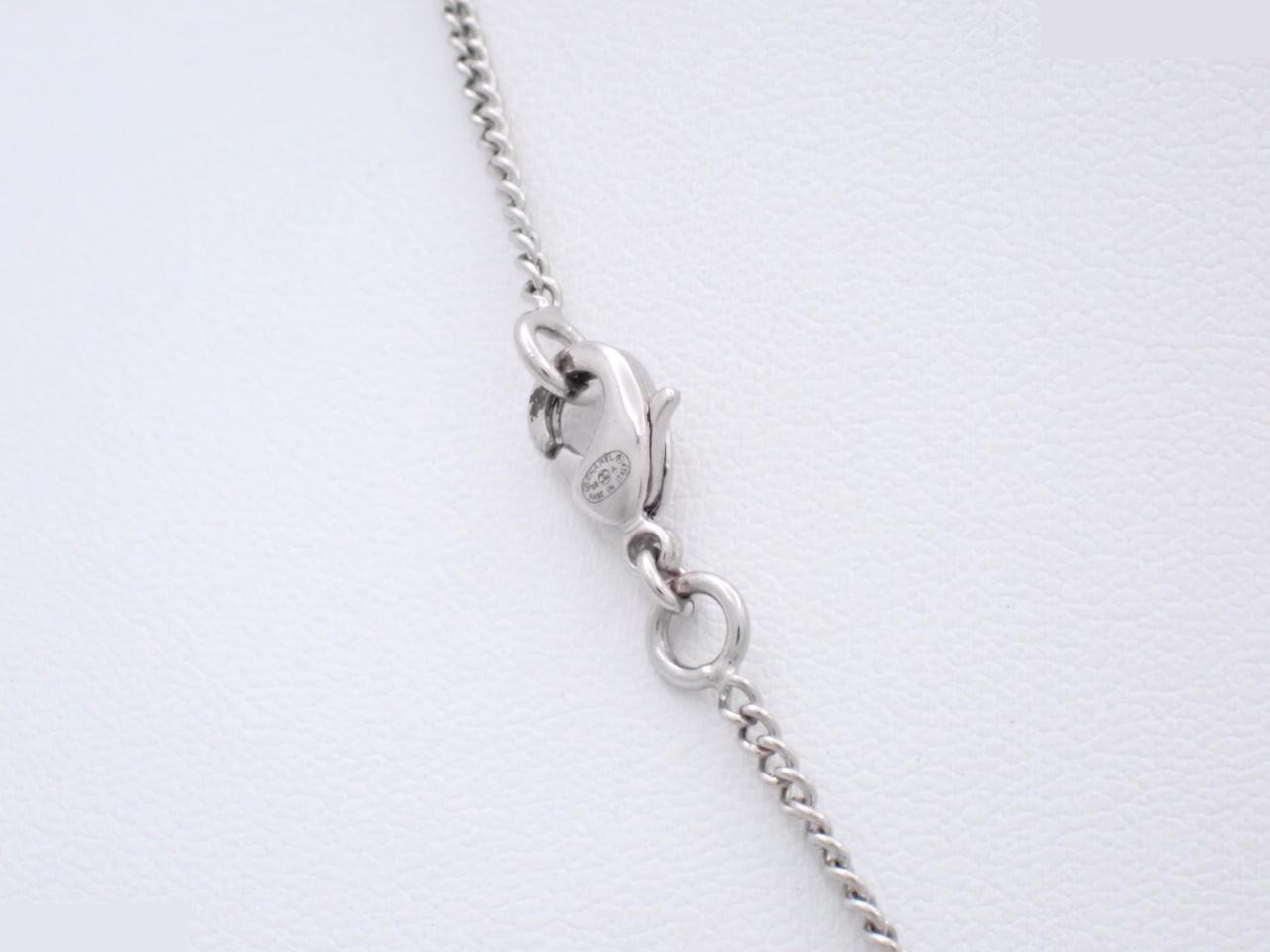 Necklace with Coco Mark design, rhinestones, silver chain (approx. 42cm) — view 2
