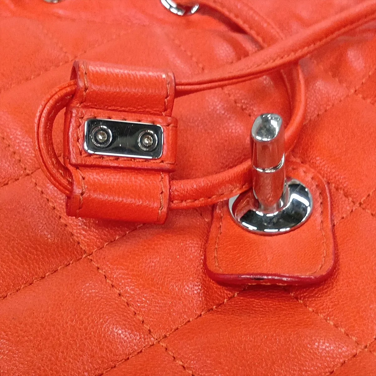 Matelassé Lambskin Chain Backpack, Multicolor, Silver Hardware, 23846689, Serial Number 23 — view 11