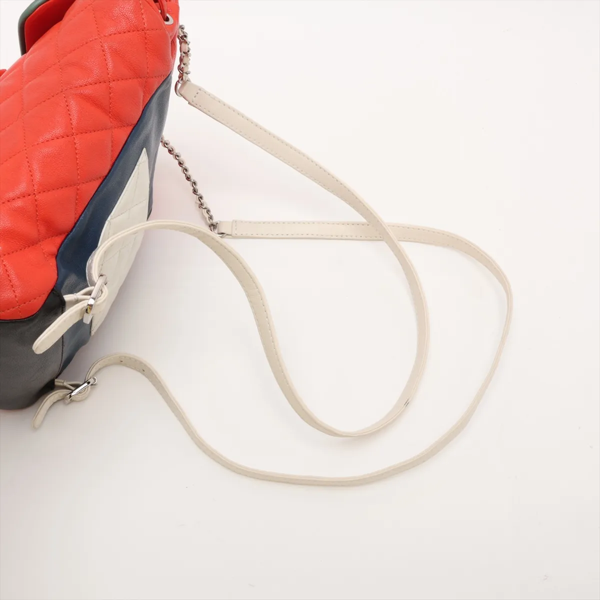Matelassé Lambskin Chain Backpack, Multicolor, Silver Hardware, 23846689, Serial Number 23 — view 6