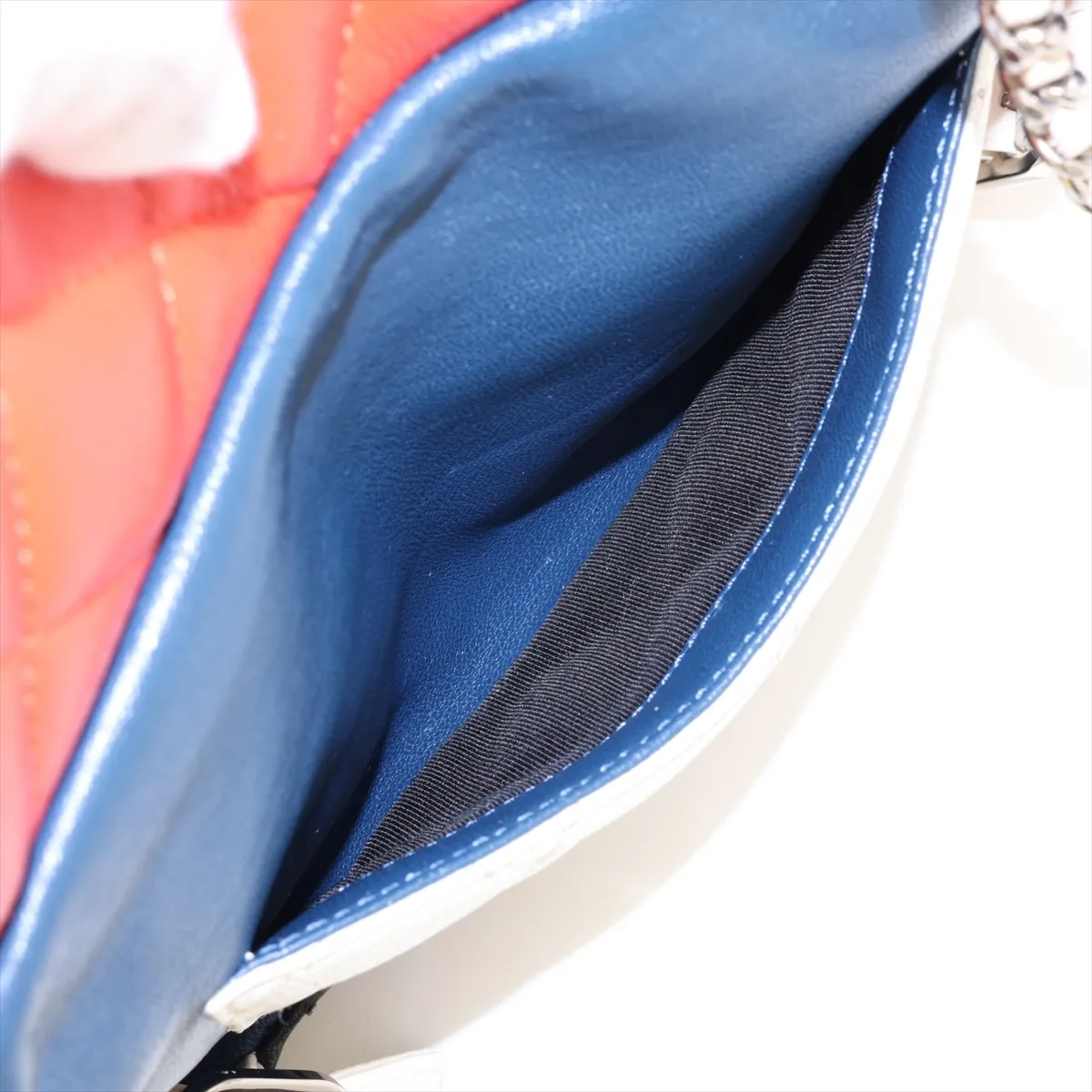 Matelassé Lambskin Chain Backpack, Multicolor, Silver Hardware, 23846689, Serial Number 23 — view 9