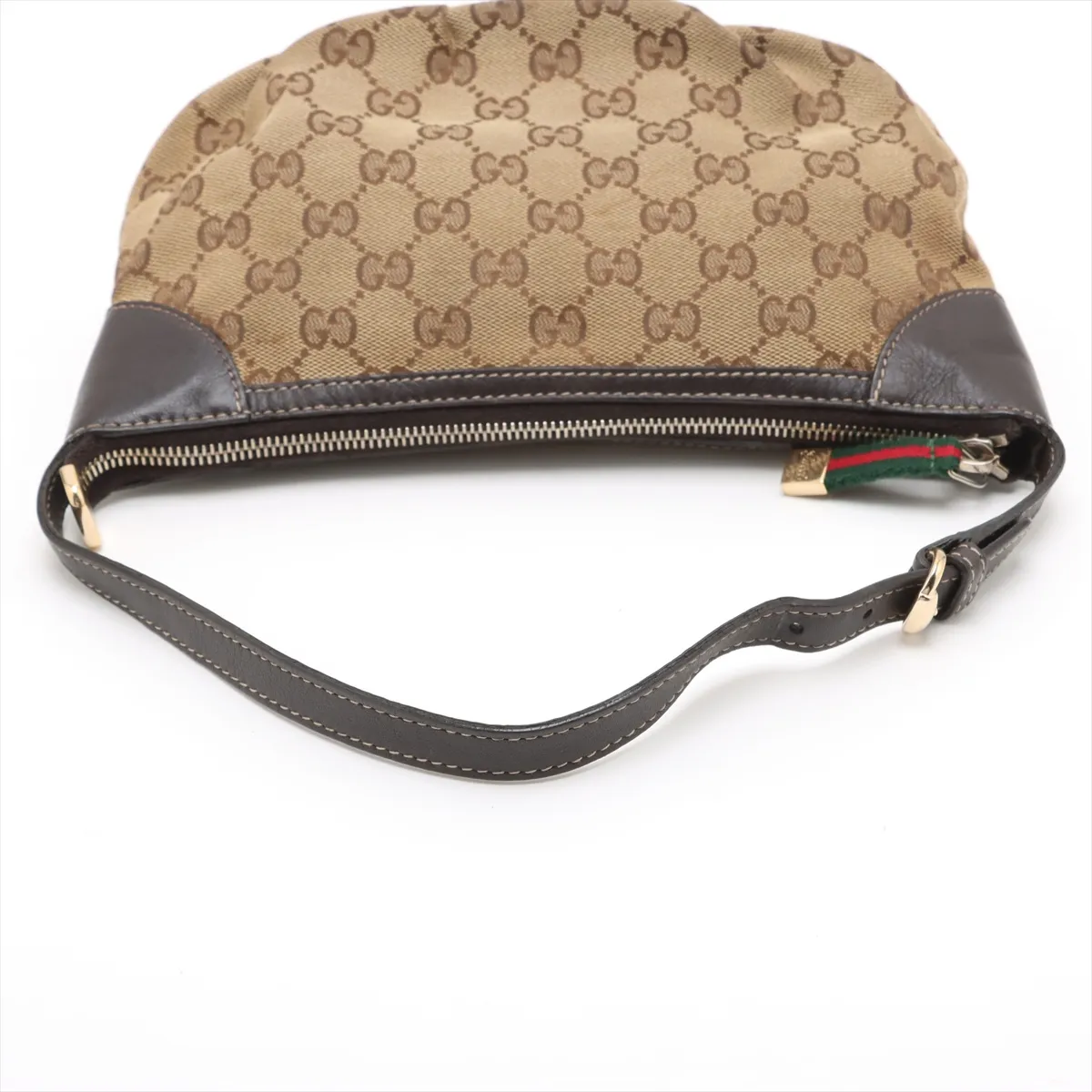 GG Canvas x Leather Shoulder Bag Beige x Brown 224093 — view 5