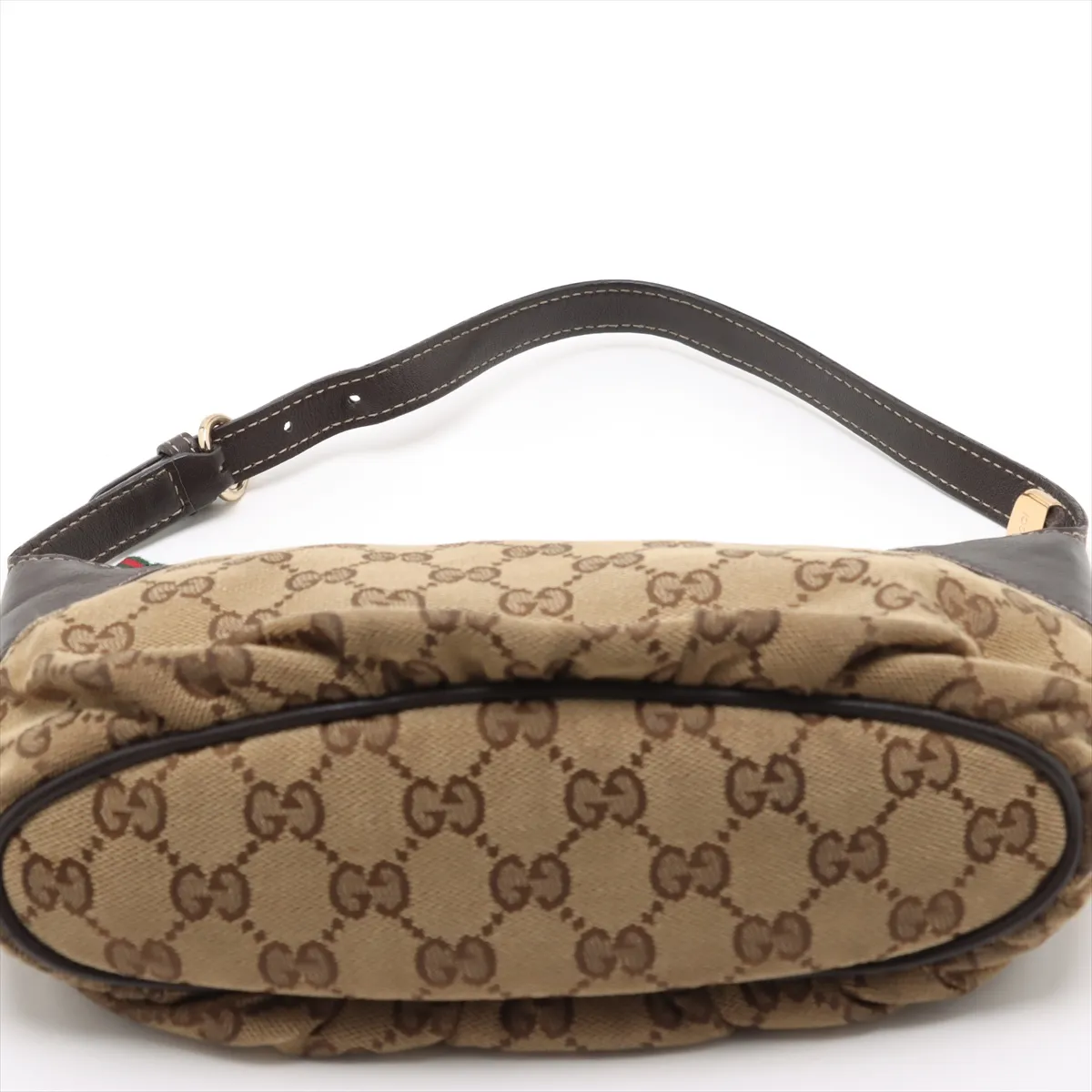 GG Canvas x Leather Shoulder Bag Beige x Brown 224093 — view 6