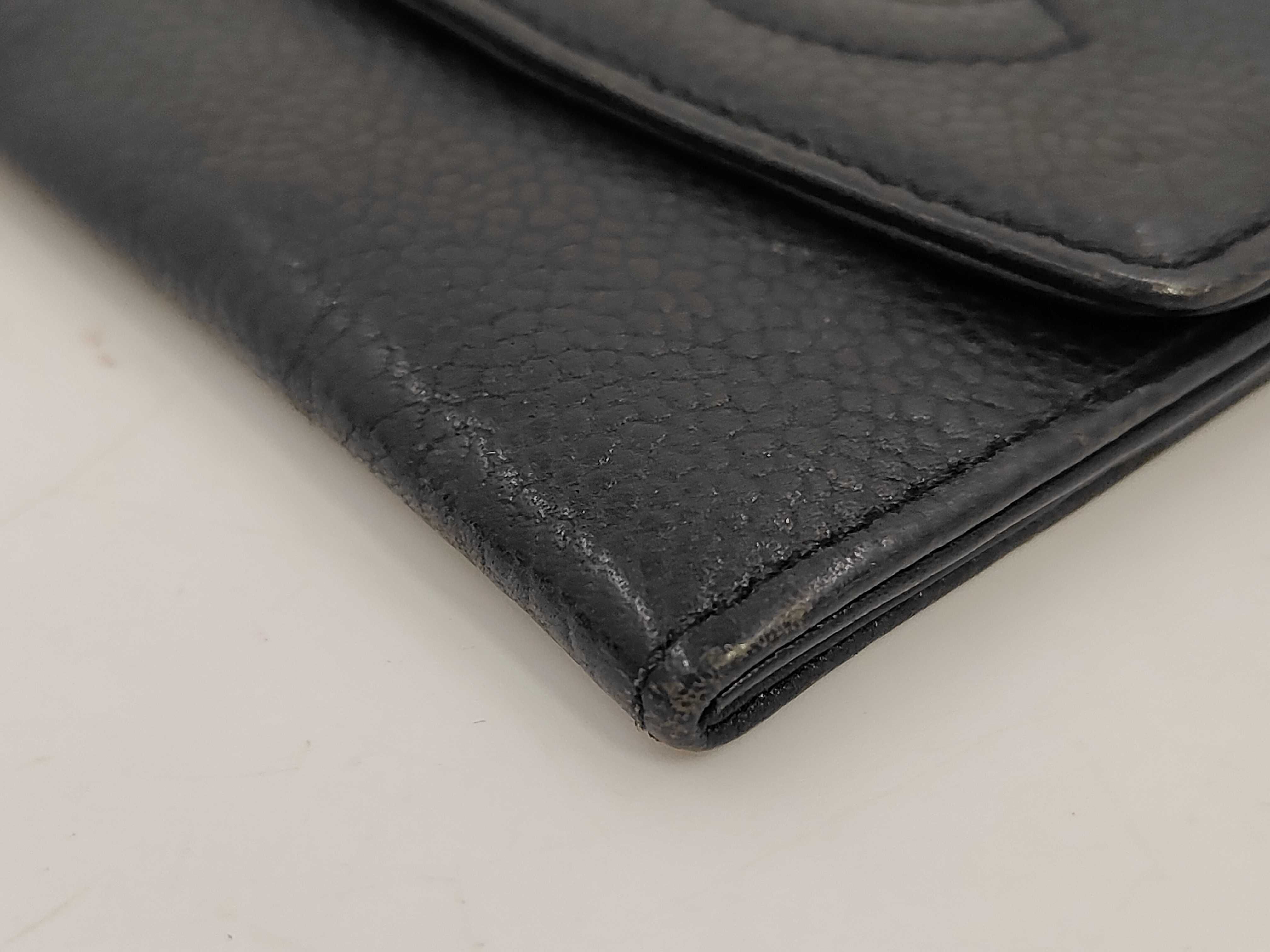 Caviar Skin Coco Mark Coin Case Wallet — view 3