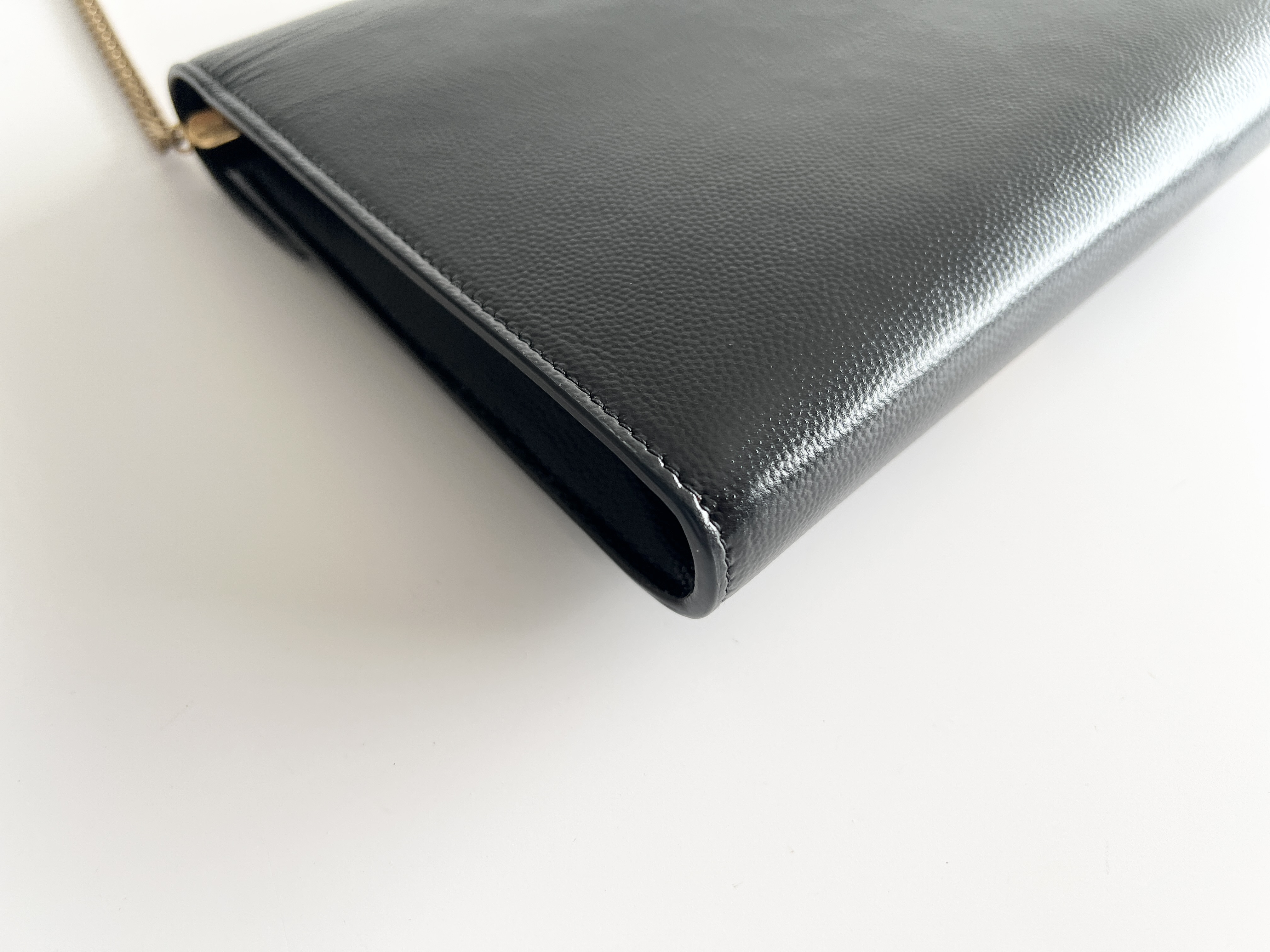 Cassandra Logo Caviar Flap Leather Chain Shoulder Bag — view 10