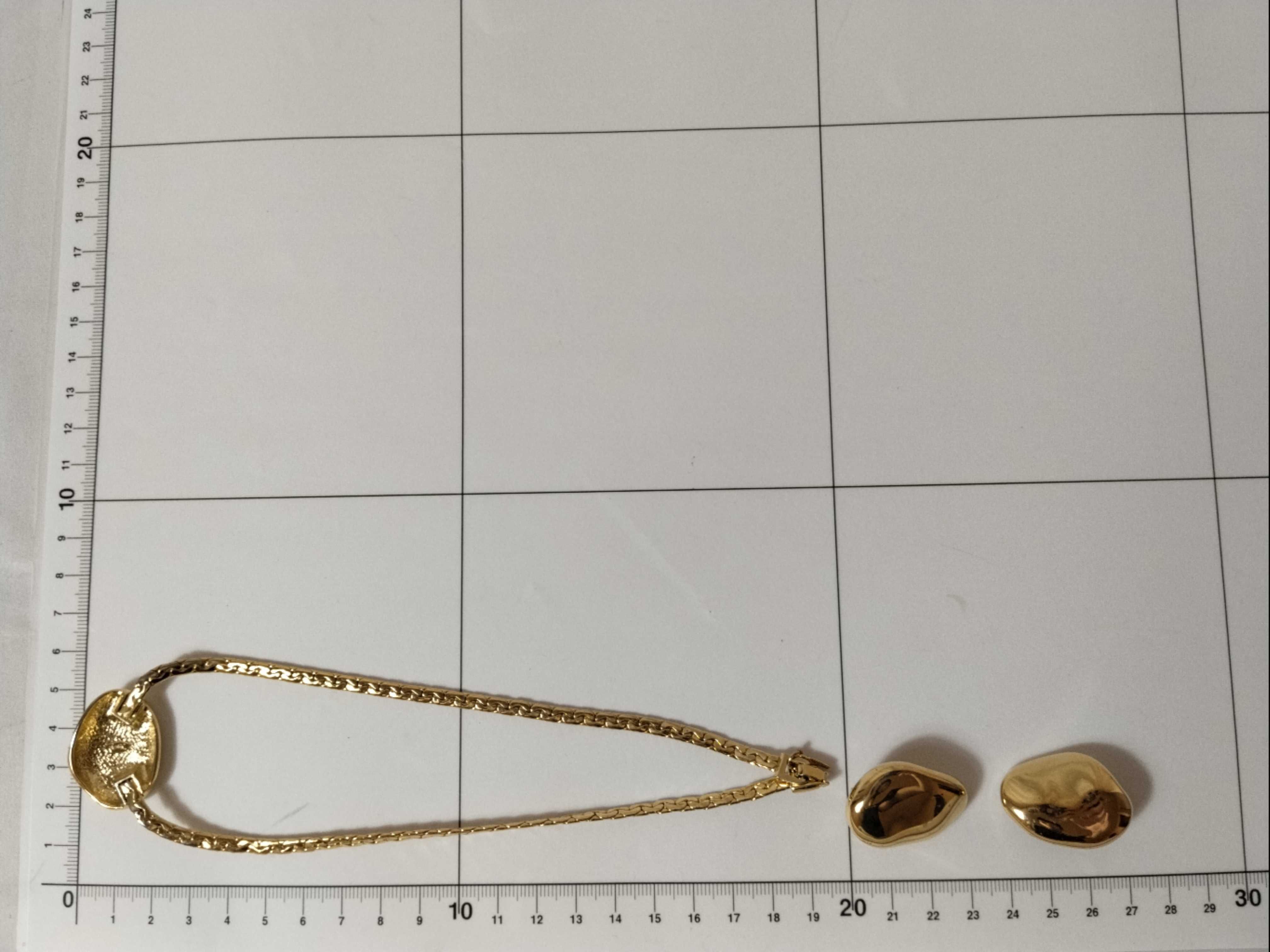 Gold Necklace/Earring Set Necklace — view 2