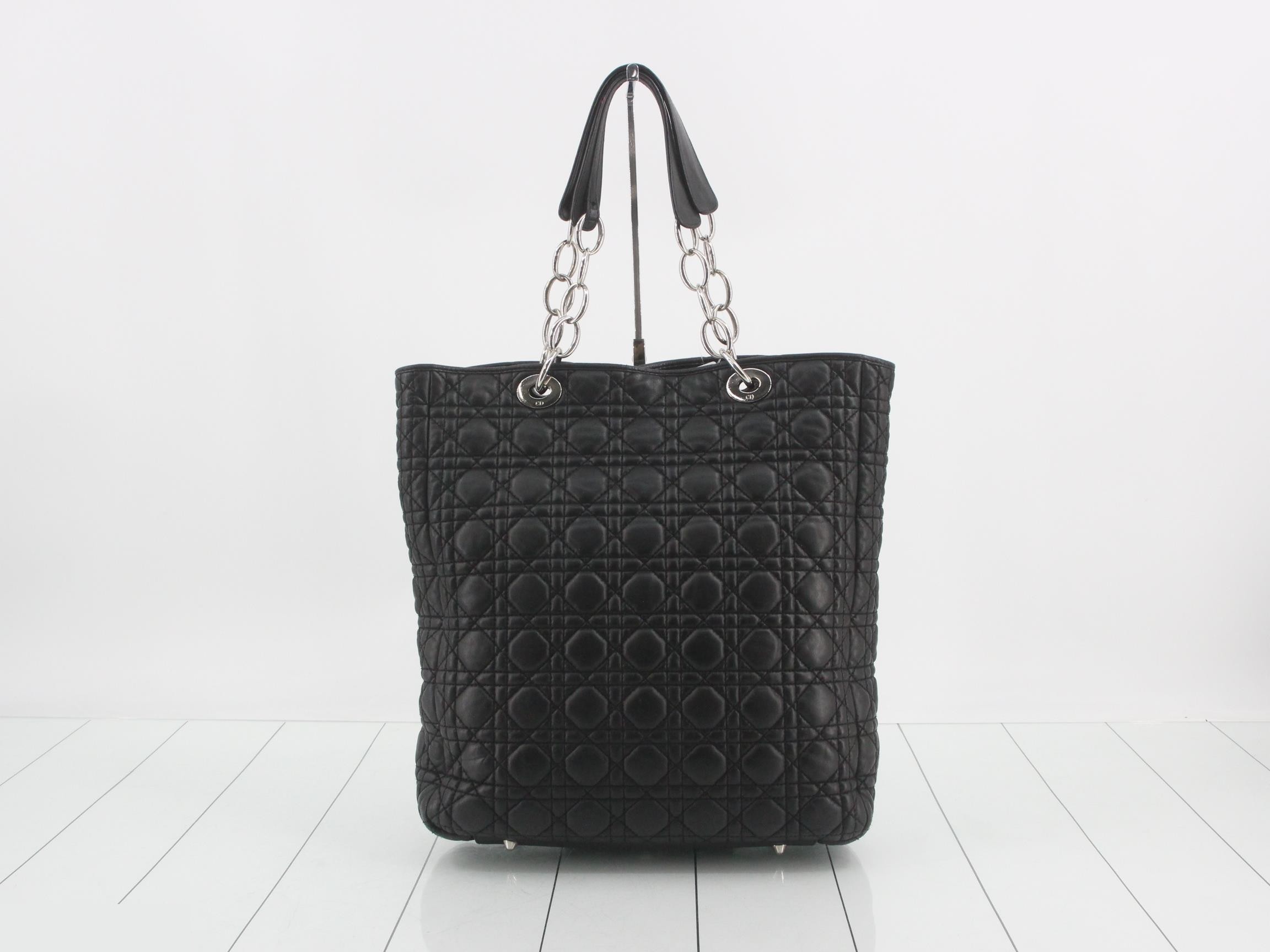 Lady Dior Cannage Shoulder Bag, Lambskin — view 2