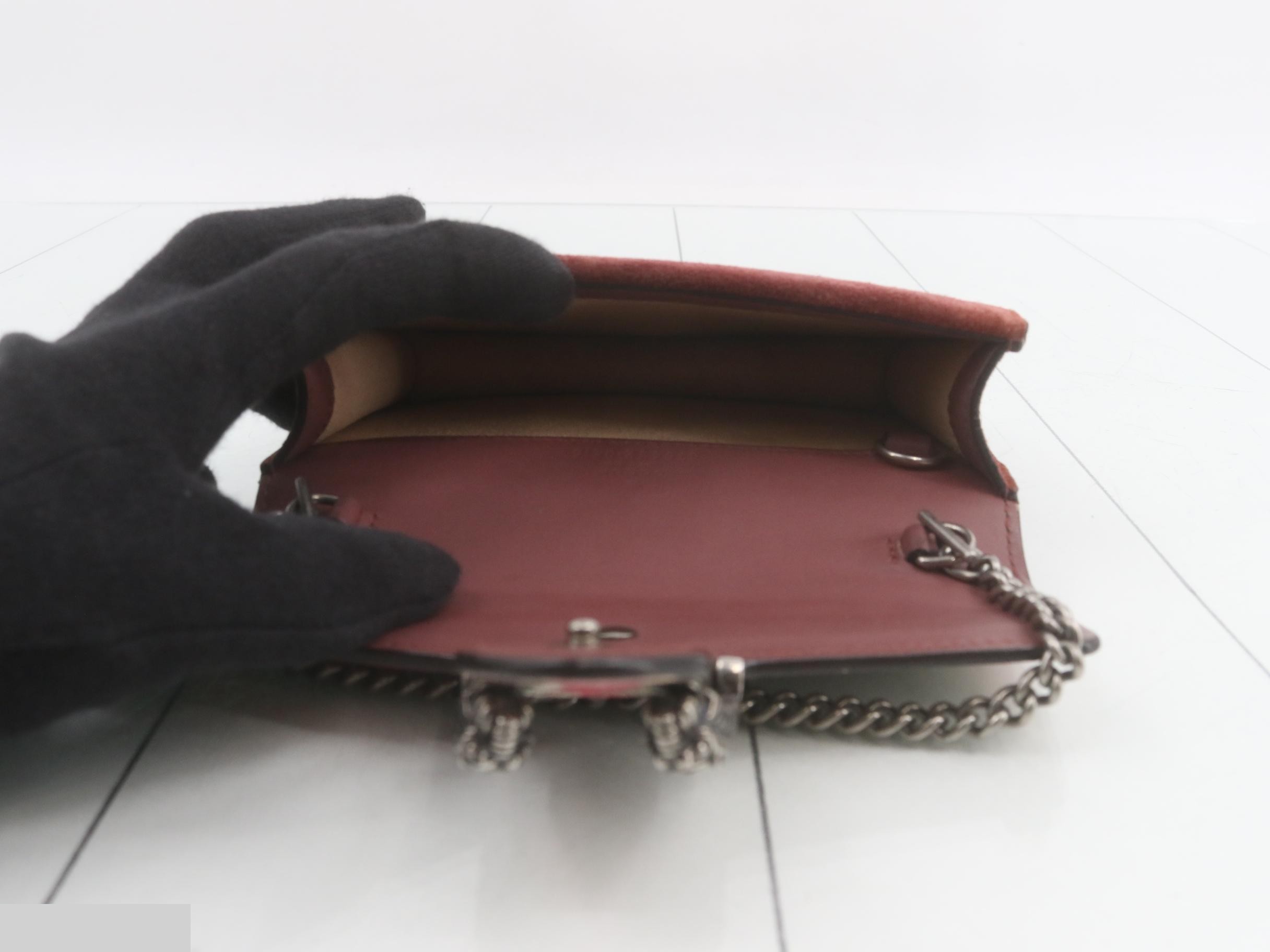 Dionysus GG Blooms/Supreme Suede Chain Wallet — view 4