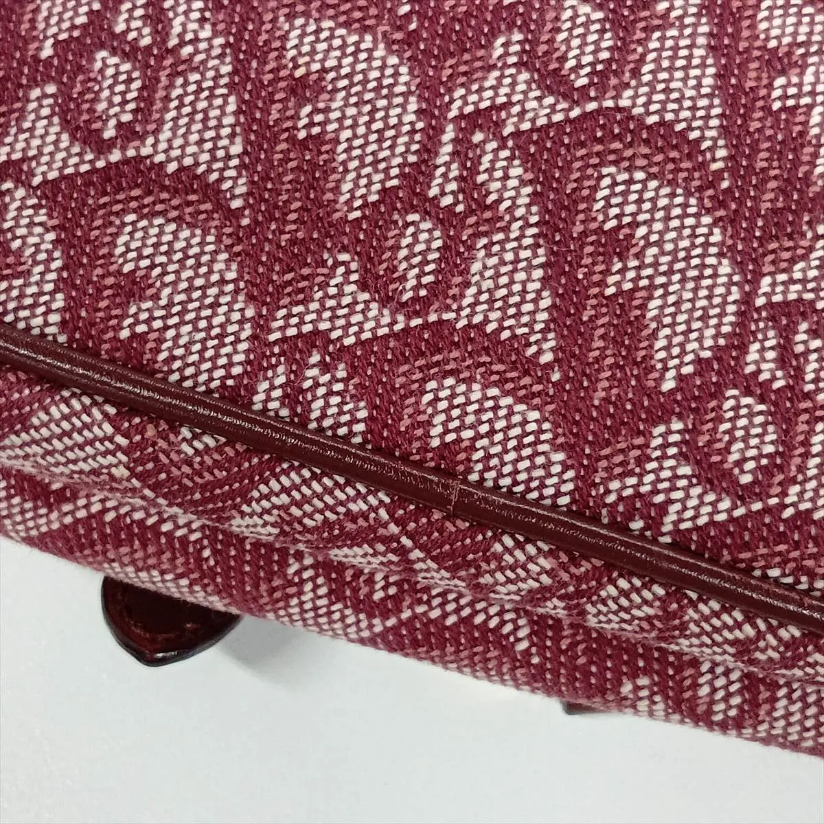 Trotter Saddle Bag Canvas x Leather Shoulder Bag Bordeaux — view 14