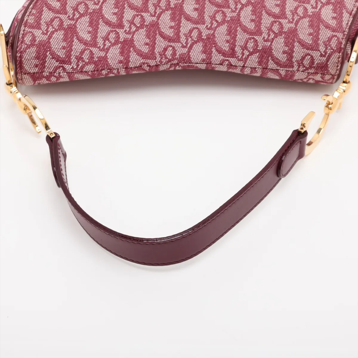 Trotter Saddle Bag Canvas x Leather Shoulder Bag Bordeaux — view 5