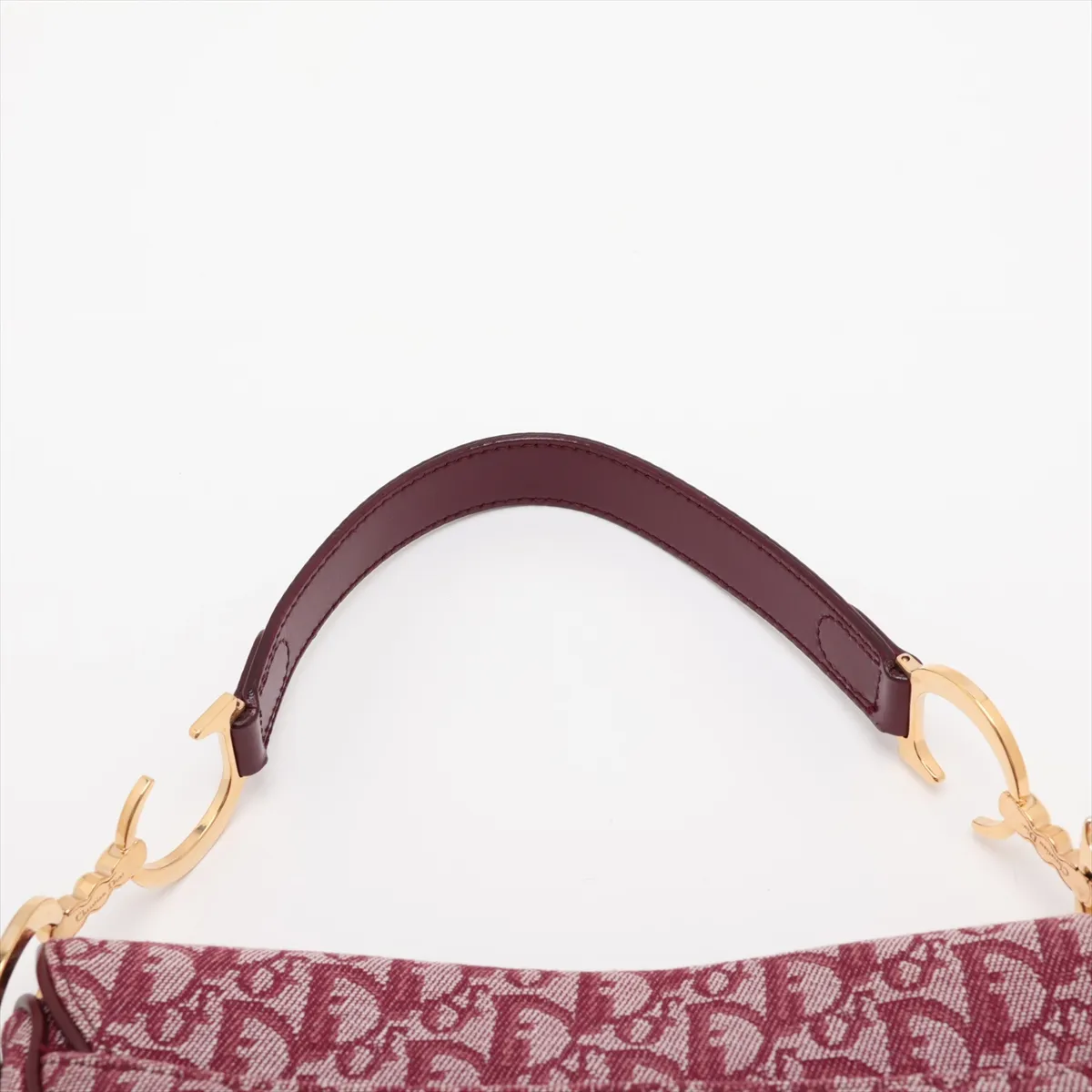 Trotter Saddle Bag Canvas x Leather Shoulder Bag Bordeaux — view 6