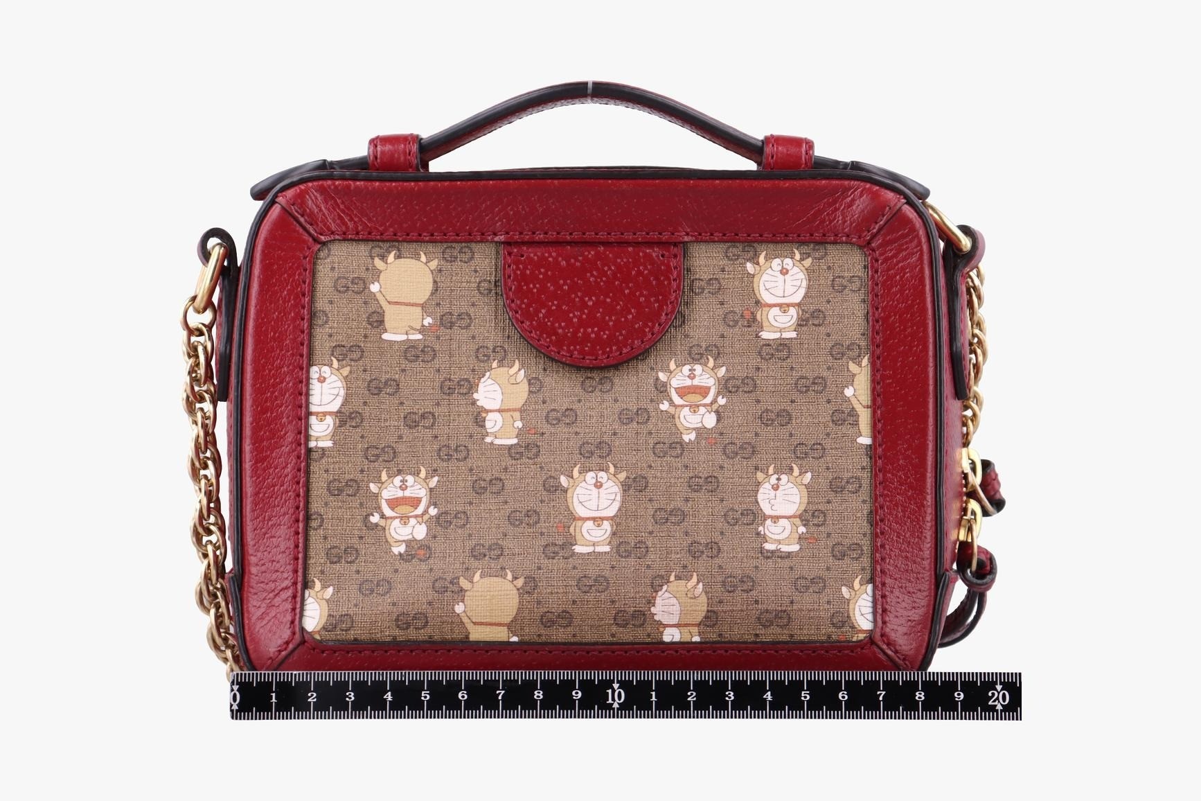 Doraemon collaboration PVC coated canvas x leather Red x Beige x Multi — view 2
