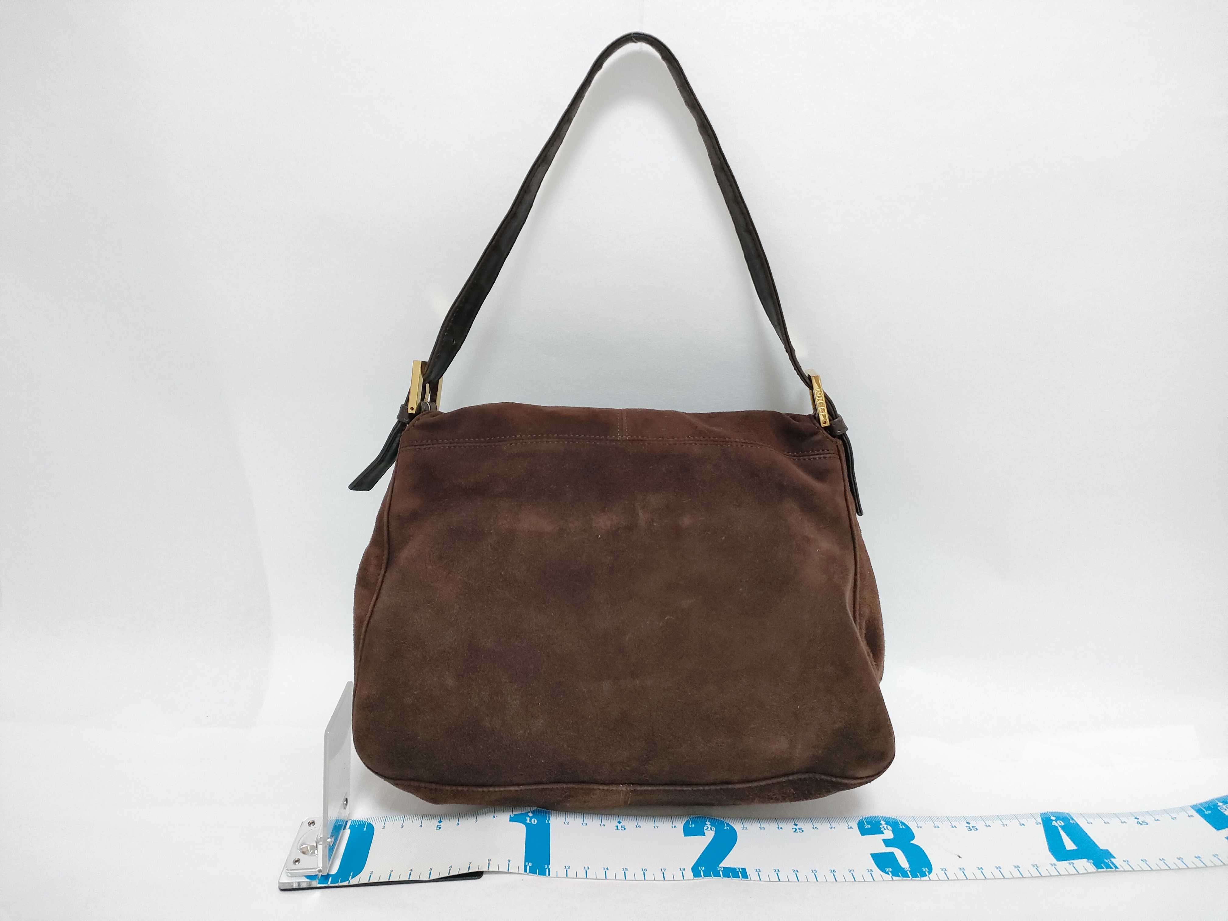 Mamma Bucket Suede Handbag with FF Hardware and Glitter — view 2