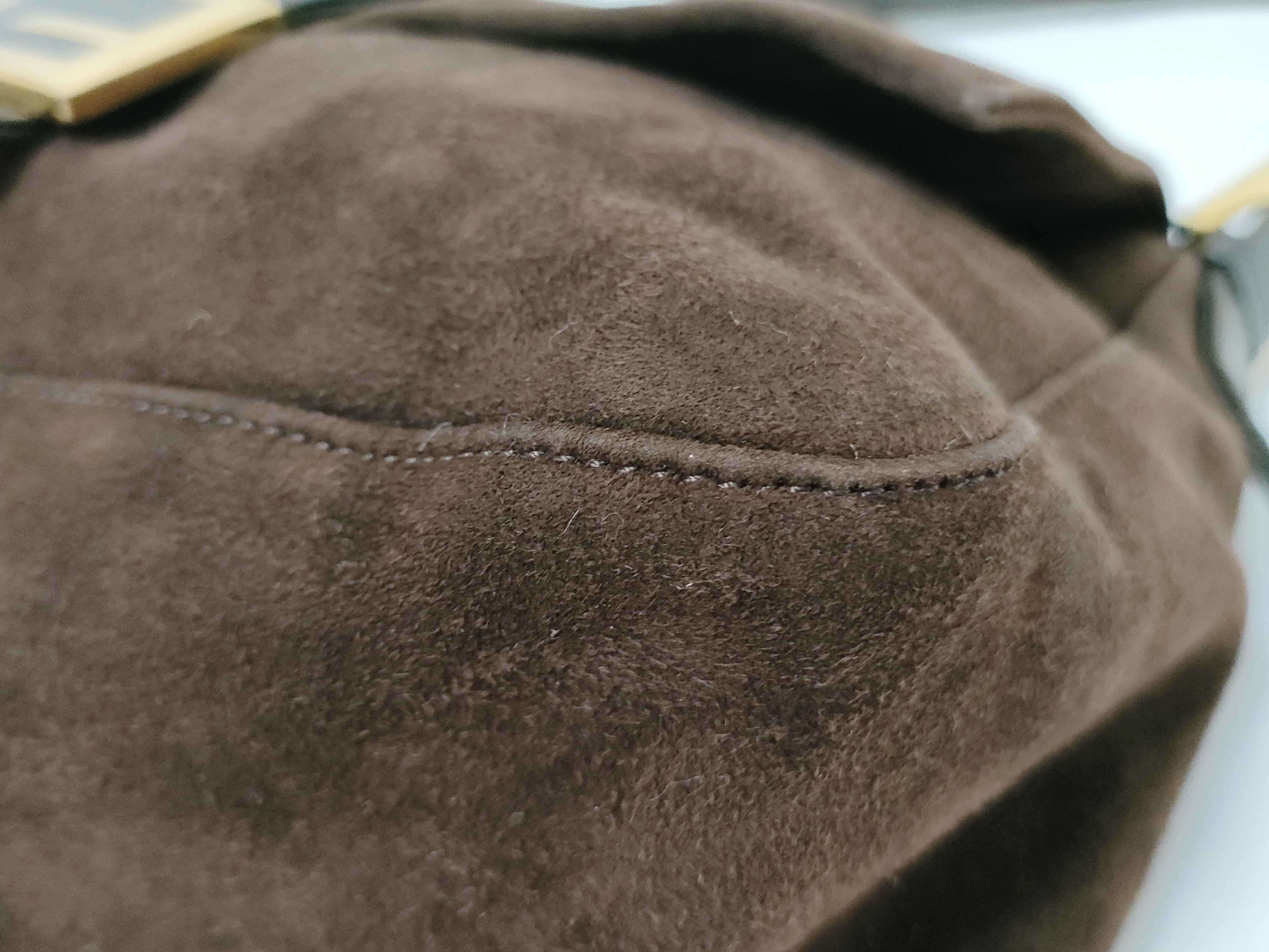 Mamma Bucket Suede Handbag with FF Hardware and Glitter — view 6