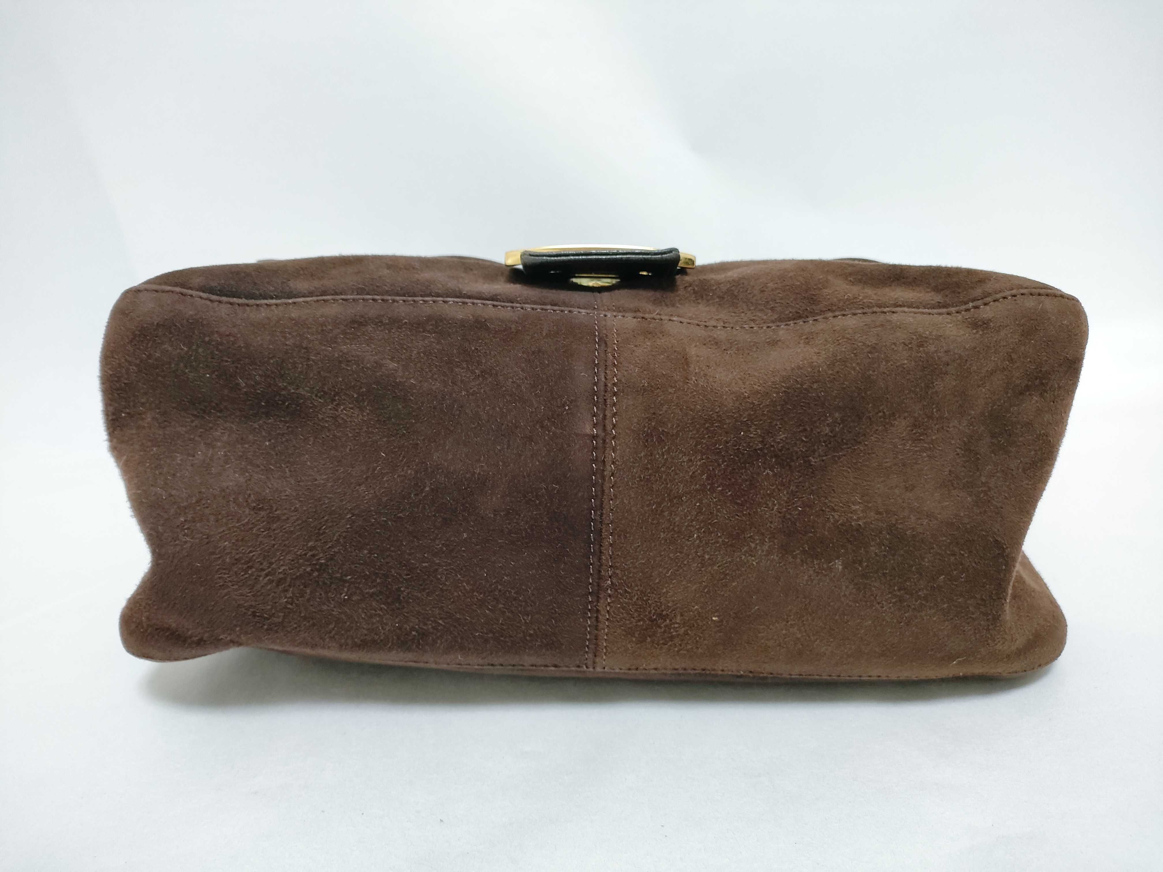 Mamma Bucket Suede Handbag with FF Hardware and Glitter — view 7