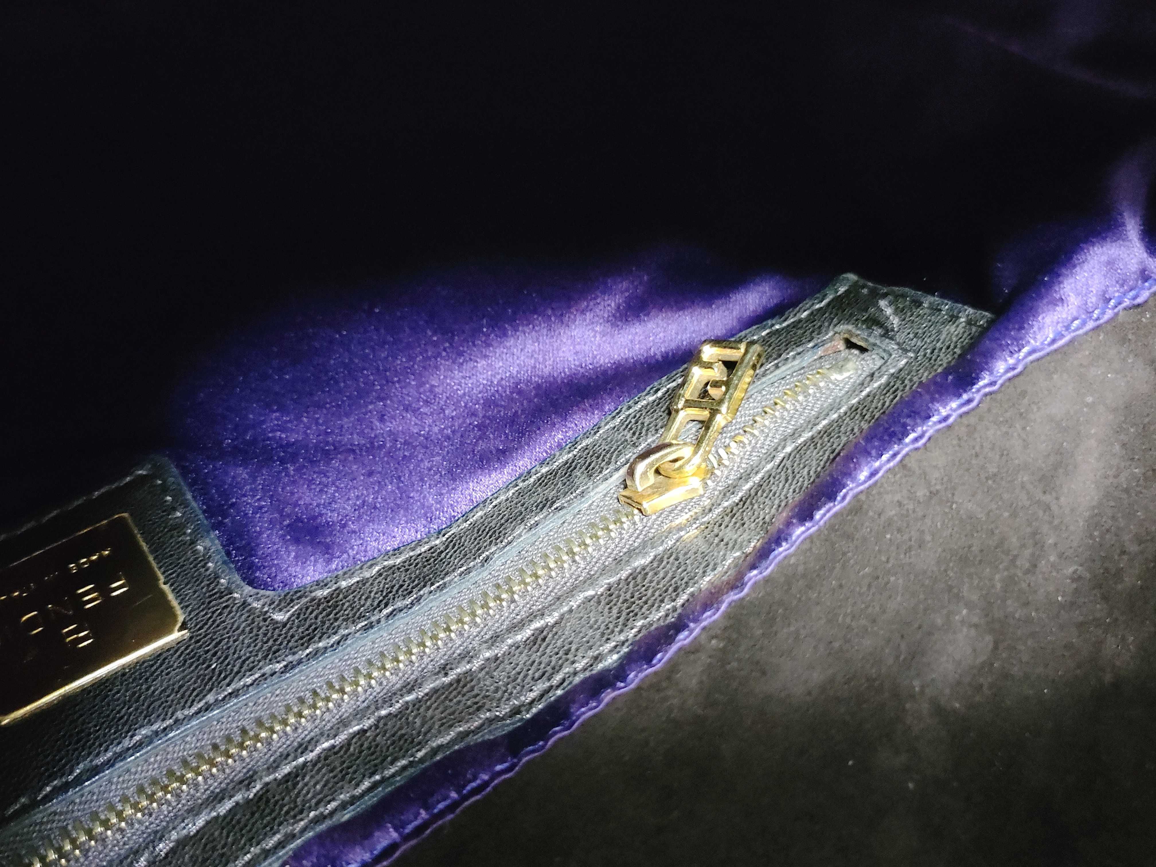 Mamma Bucket Suede Handbag with FF Hardware and Glitter — view 10